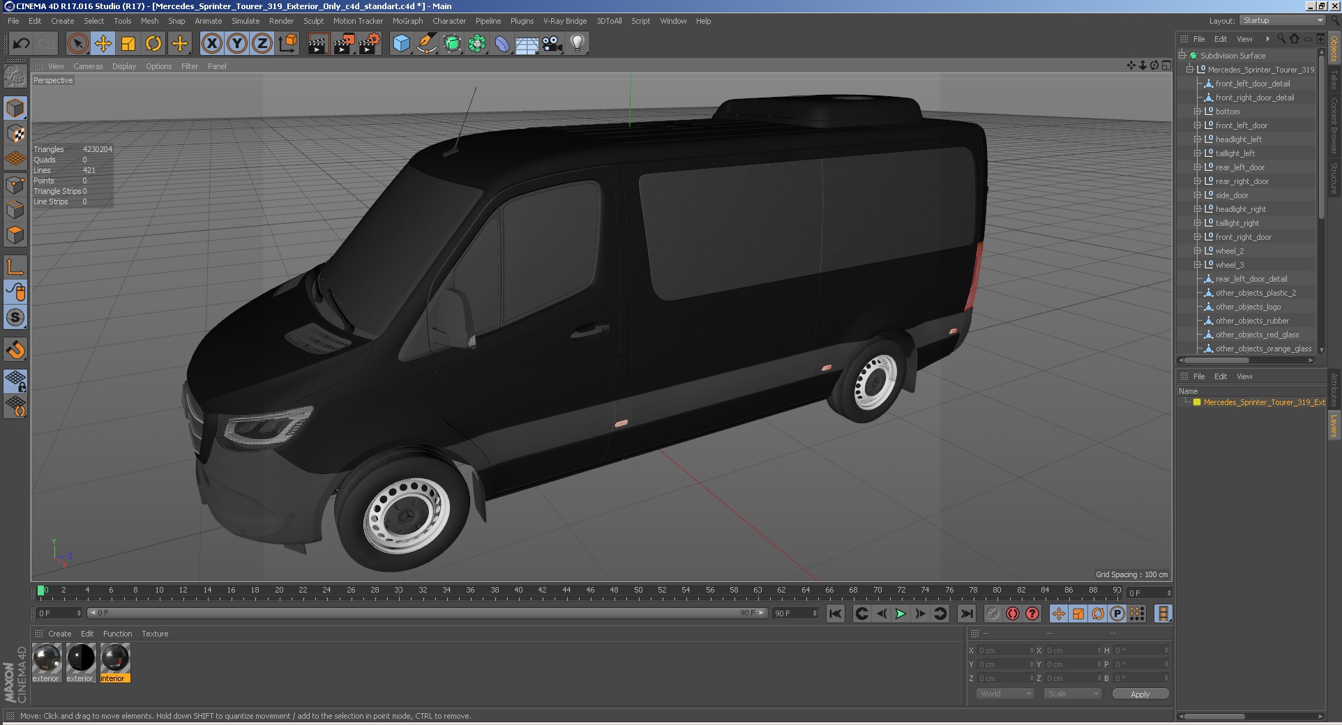 Mercedes Sprinter Tourer 319 Exterior Only 3D