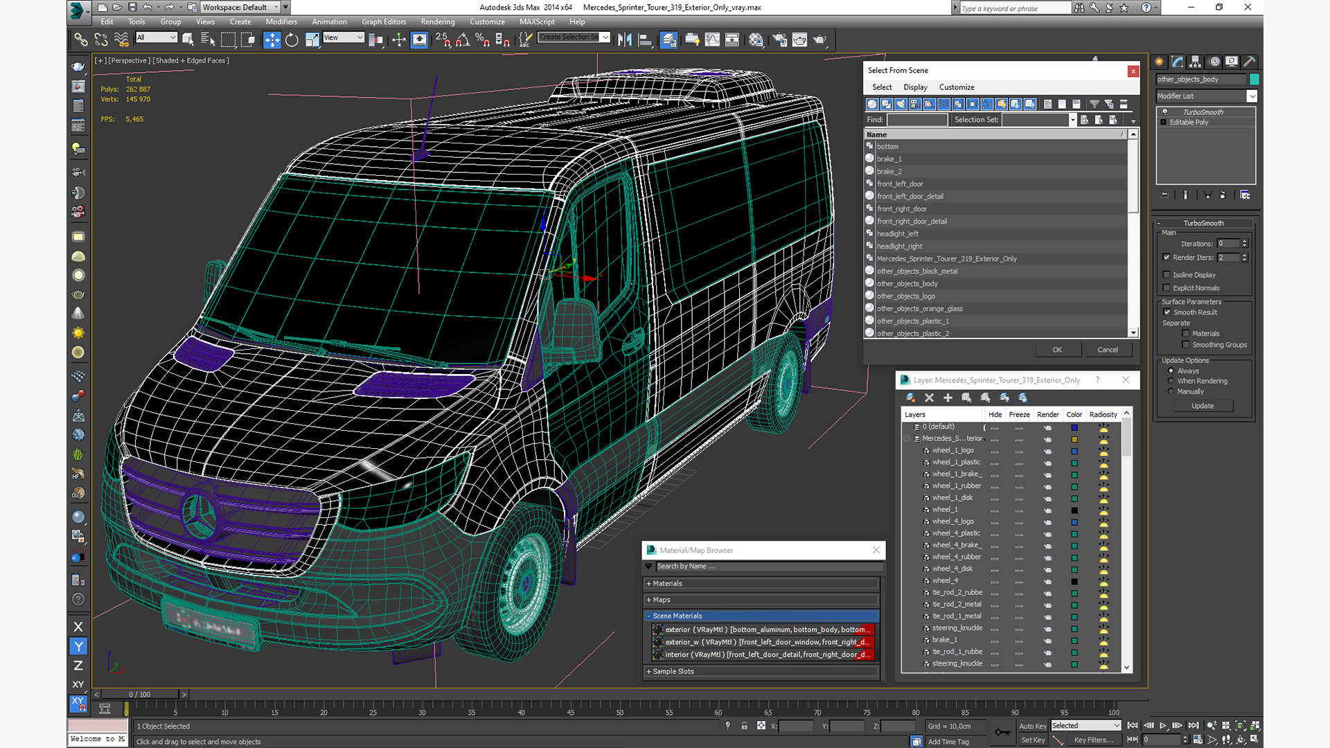 Mercedes Sprinter Tourer 319 Exterior Only 3D