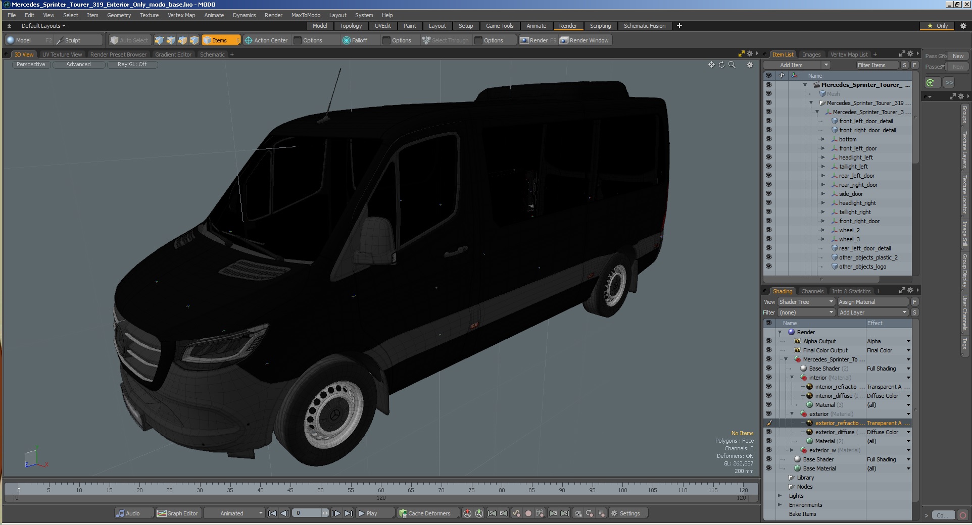 Mercedes Sprinter Tourer 319 Exterior Only 3D