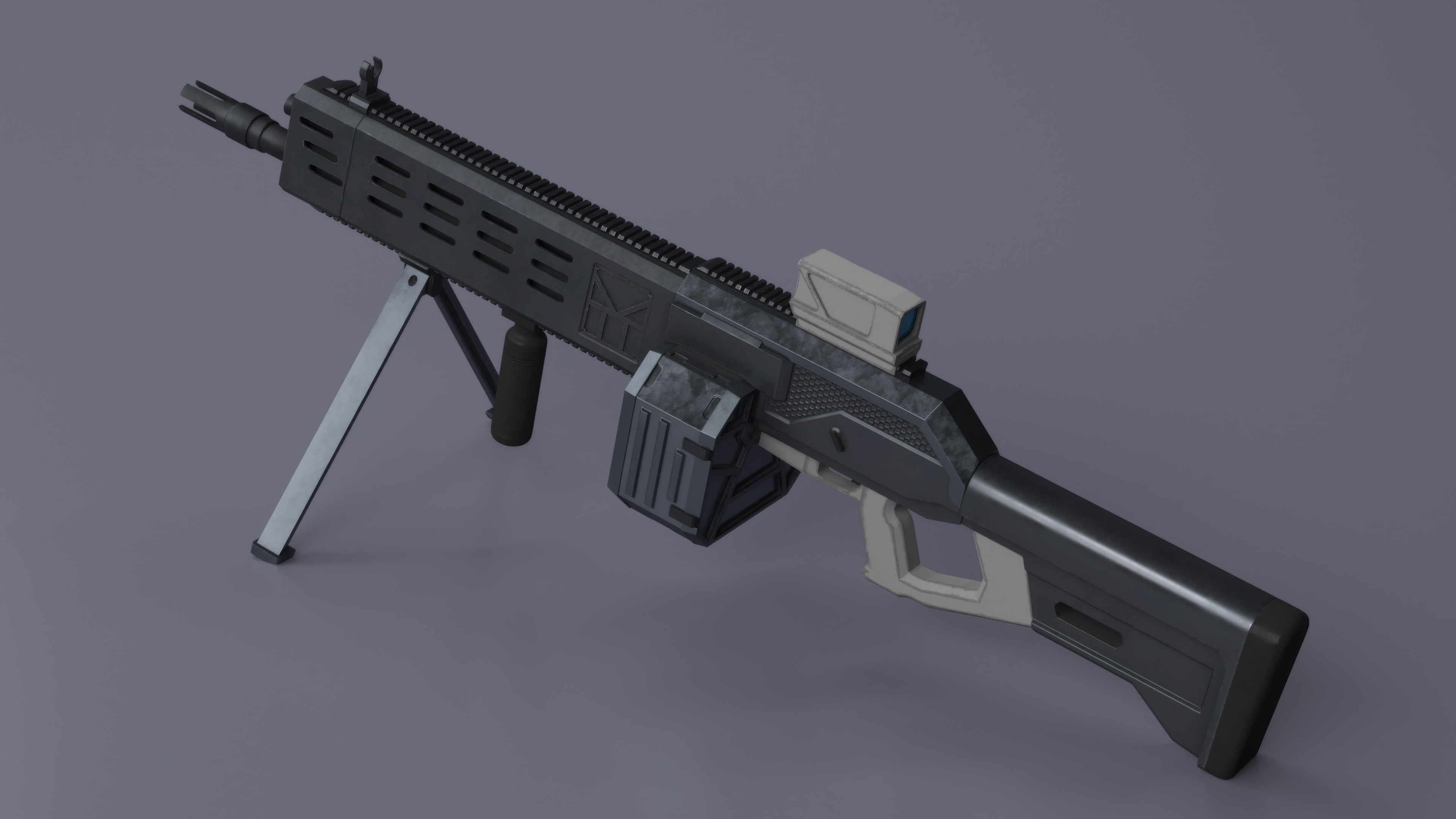 Futuristic Machine Gun 3D