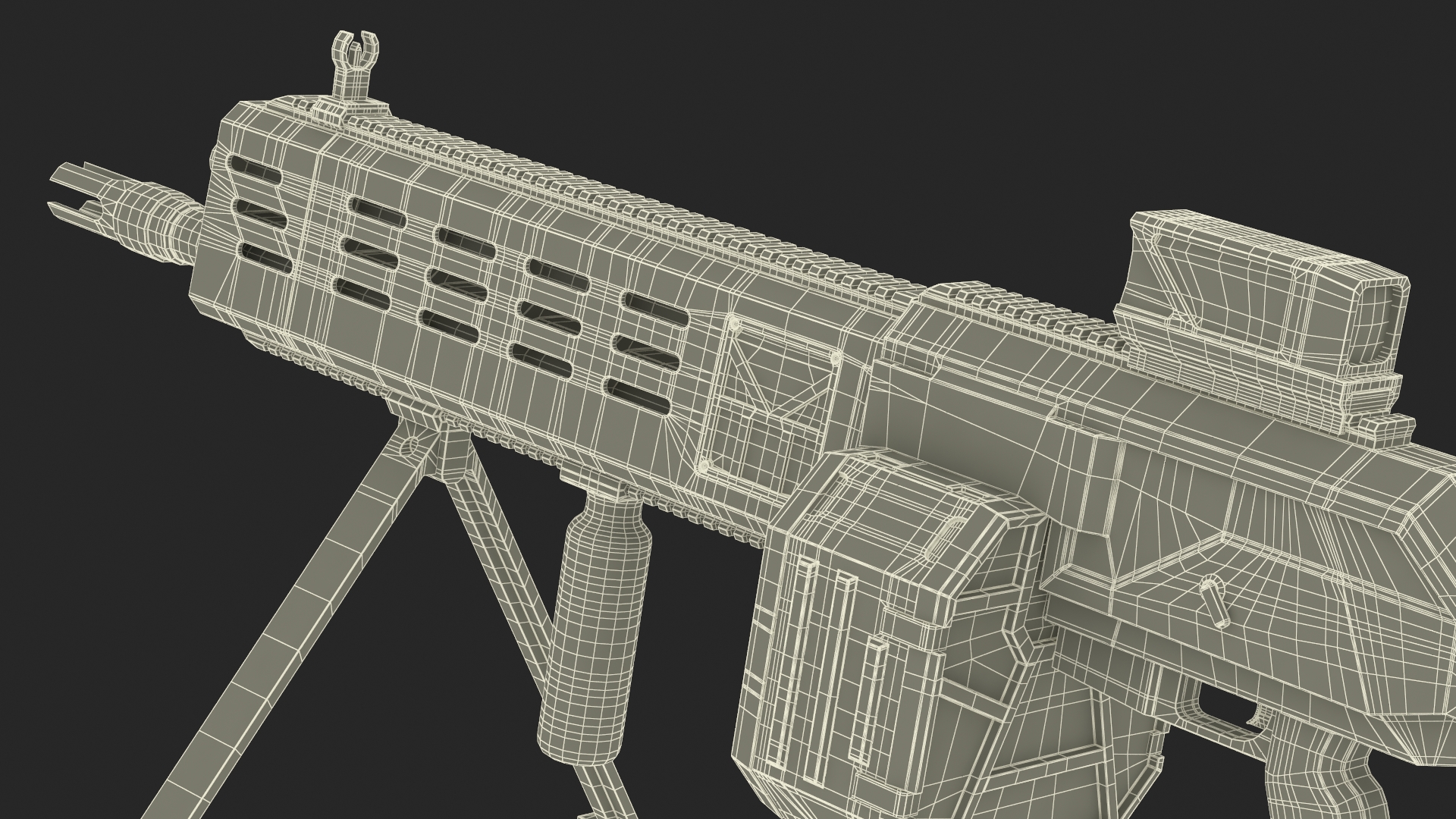 Futuristic Machine Gun 3D