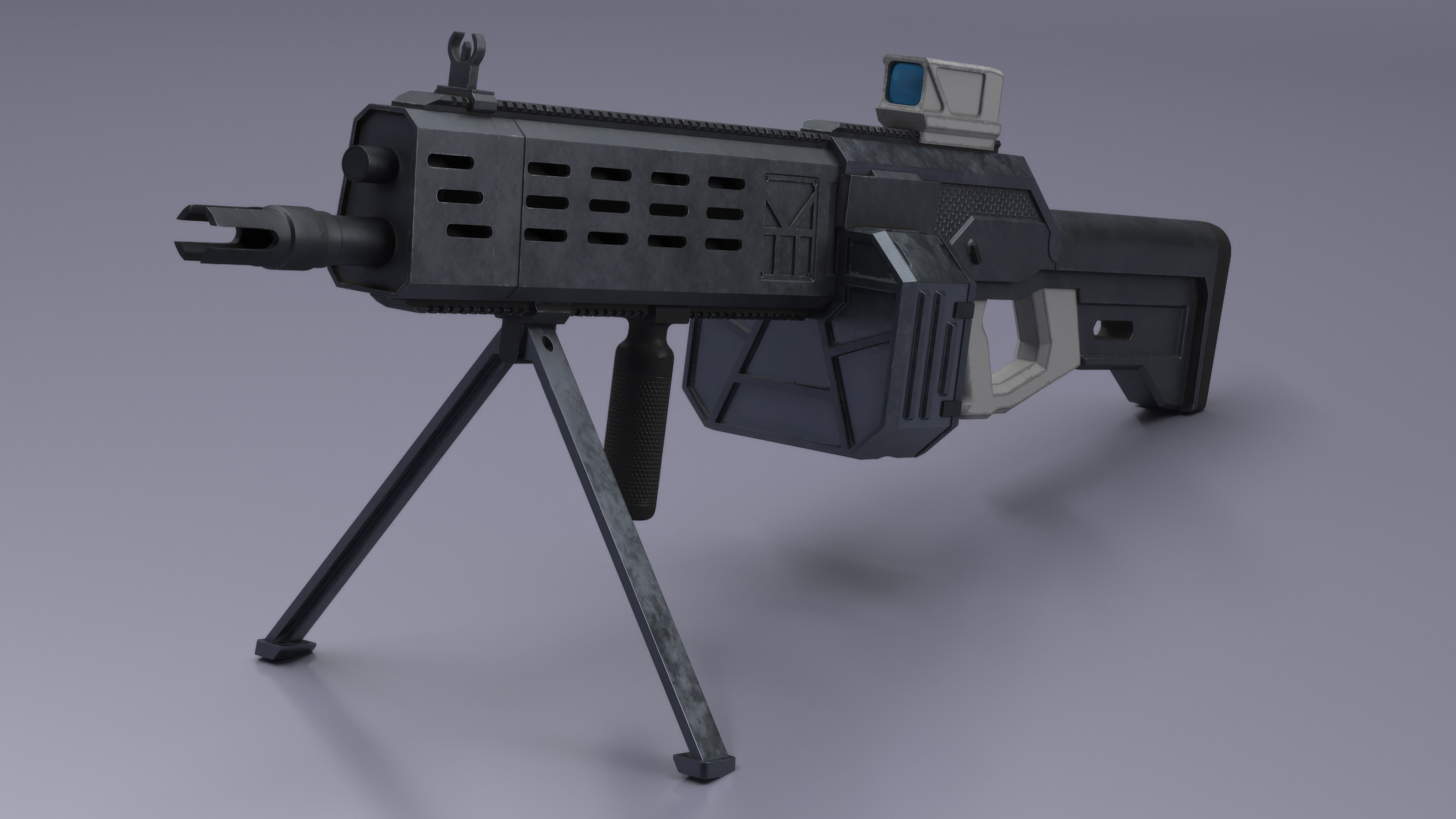 Futuristic Machine Gun 3D