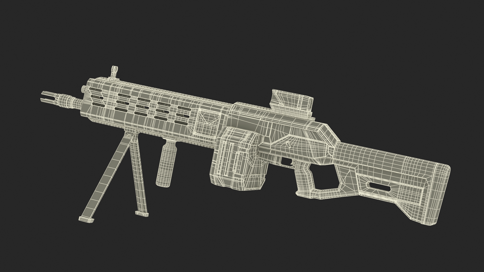 Futuristic Machine Gun 3D