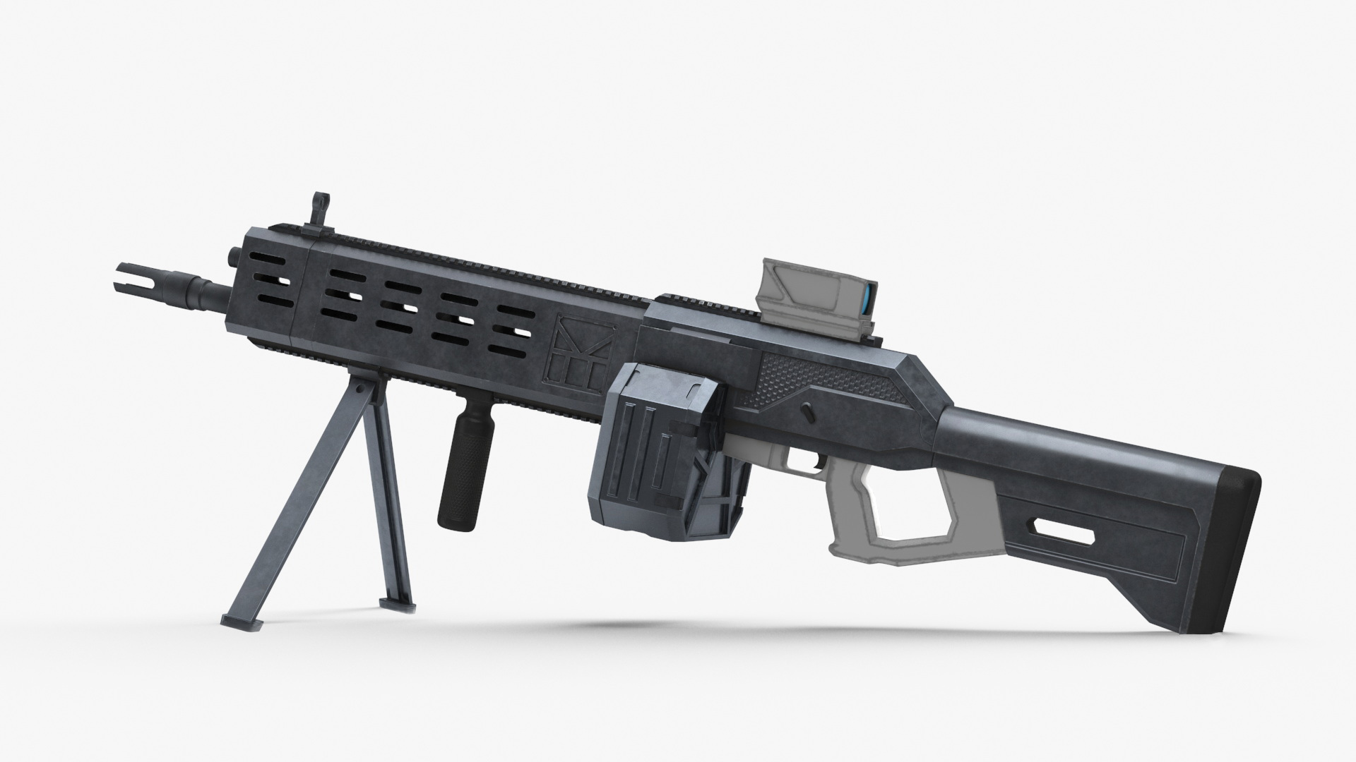 Futuristic Machine Gun 3D