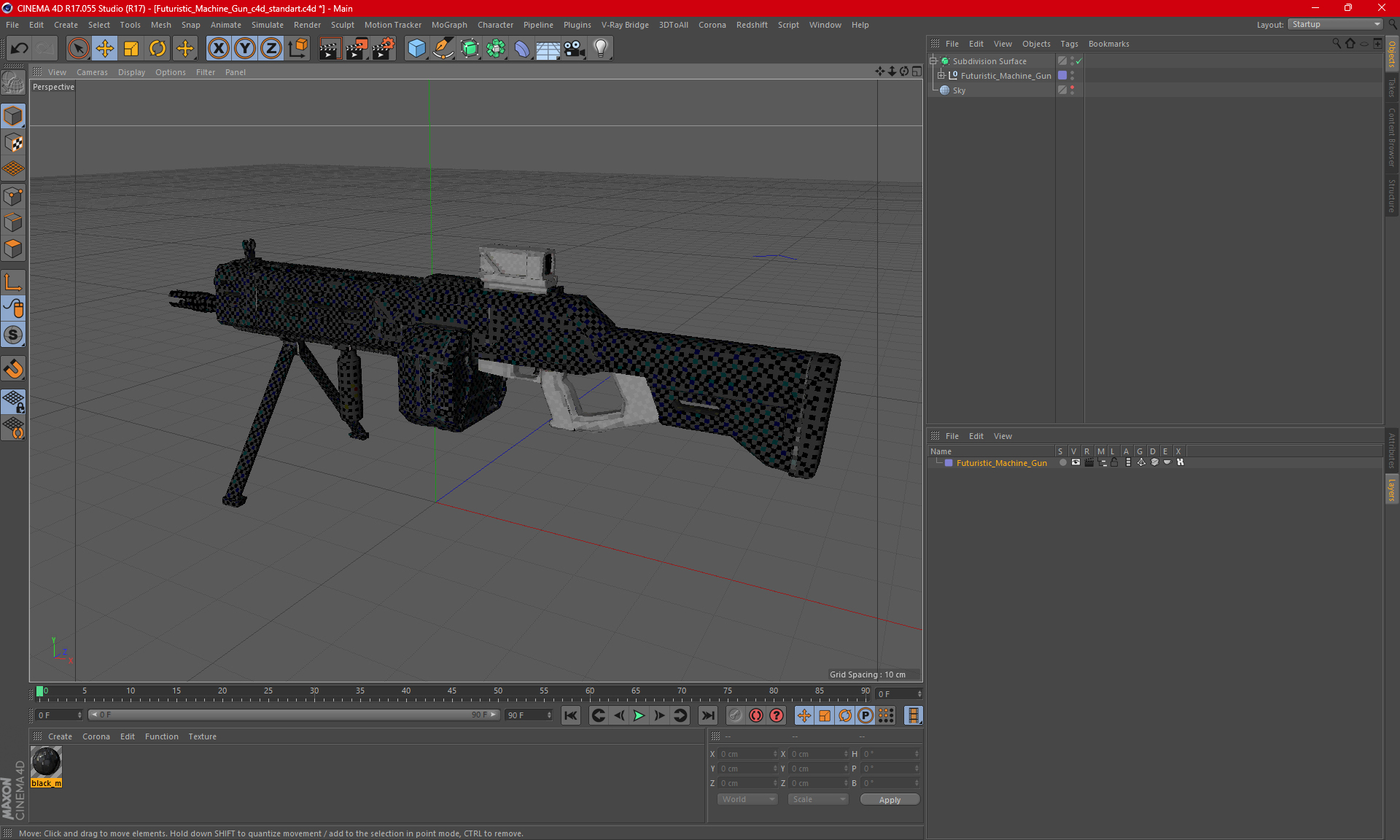 Futuristic Machine Gun 3D