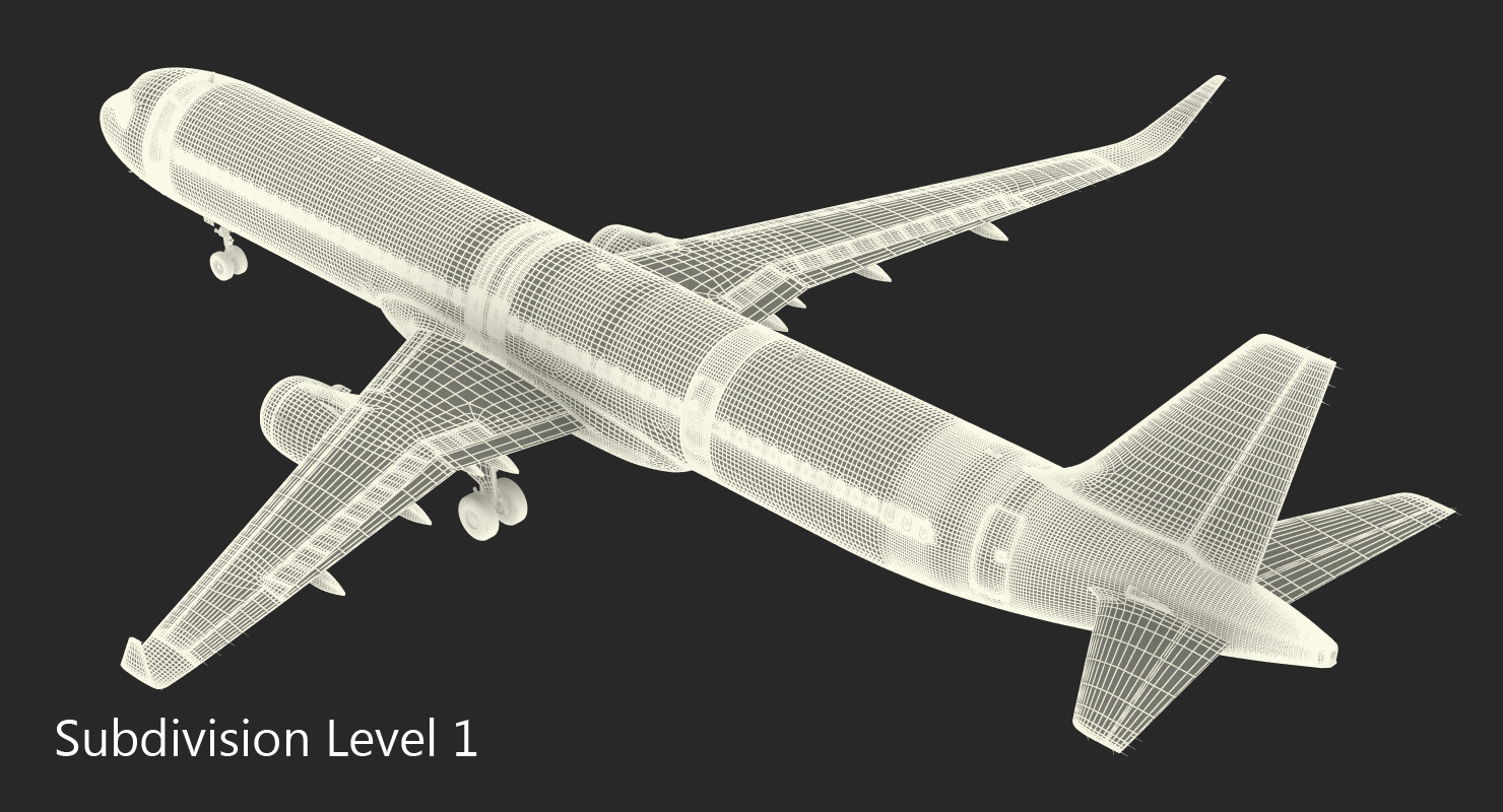 3D Airbus A321neo with Interior Generic