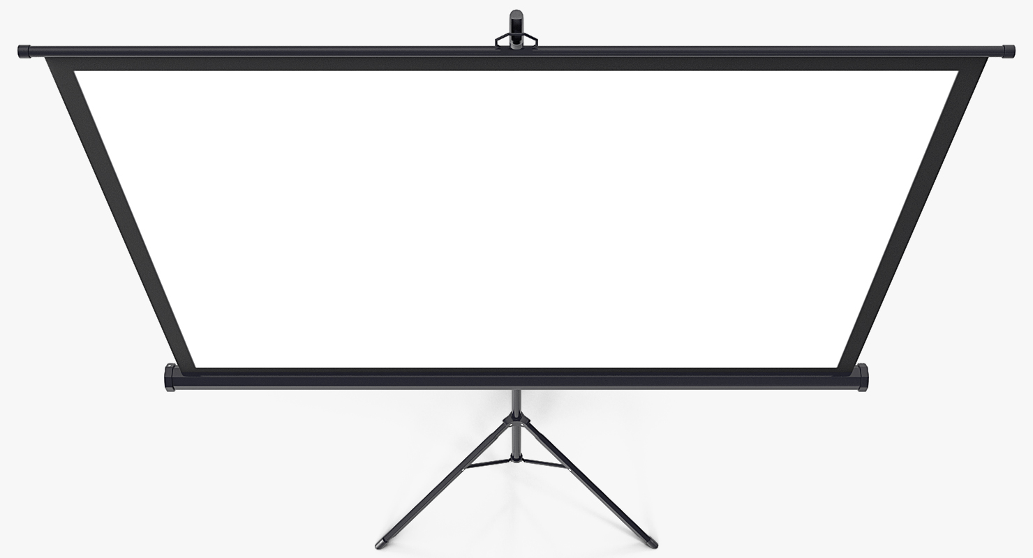 Portable Tripod Projection Screen Black 3D model