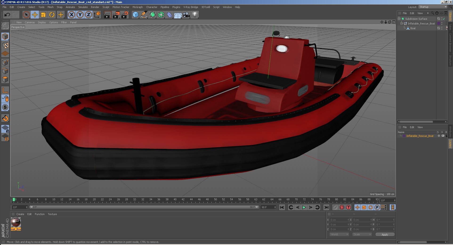 Inflatable Rescue Boat 3D