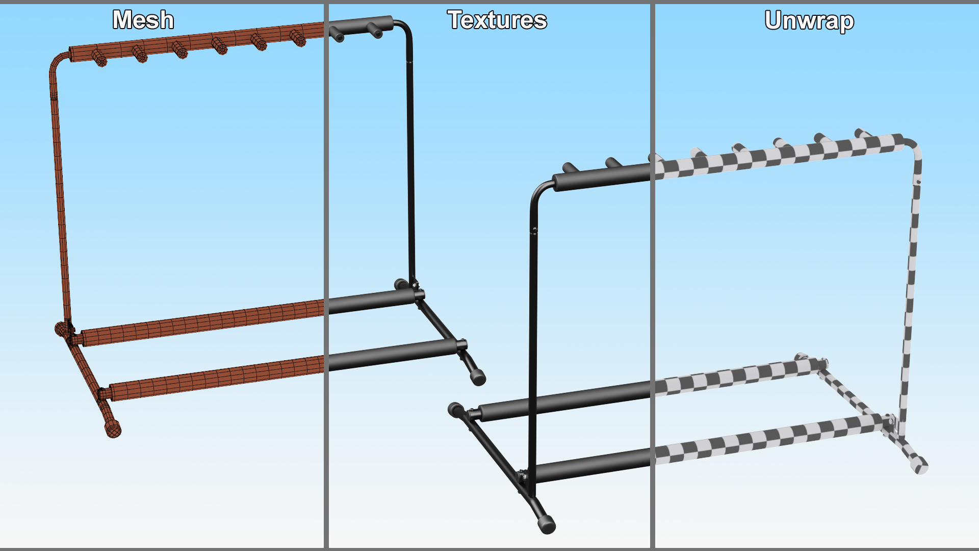 Guitar Stand Rack 3D