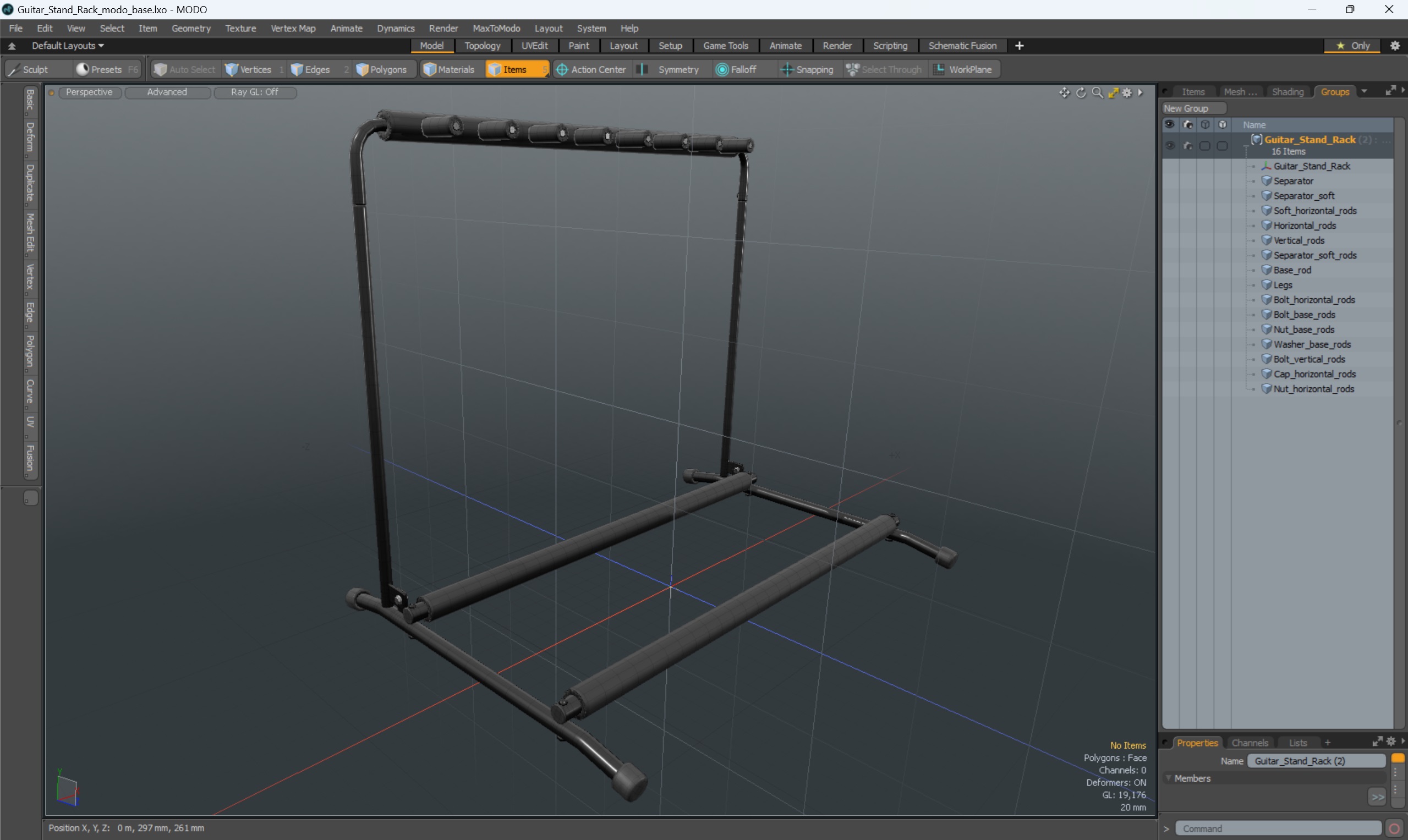 Guitar Stand Rack 3D