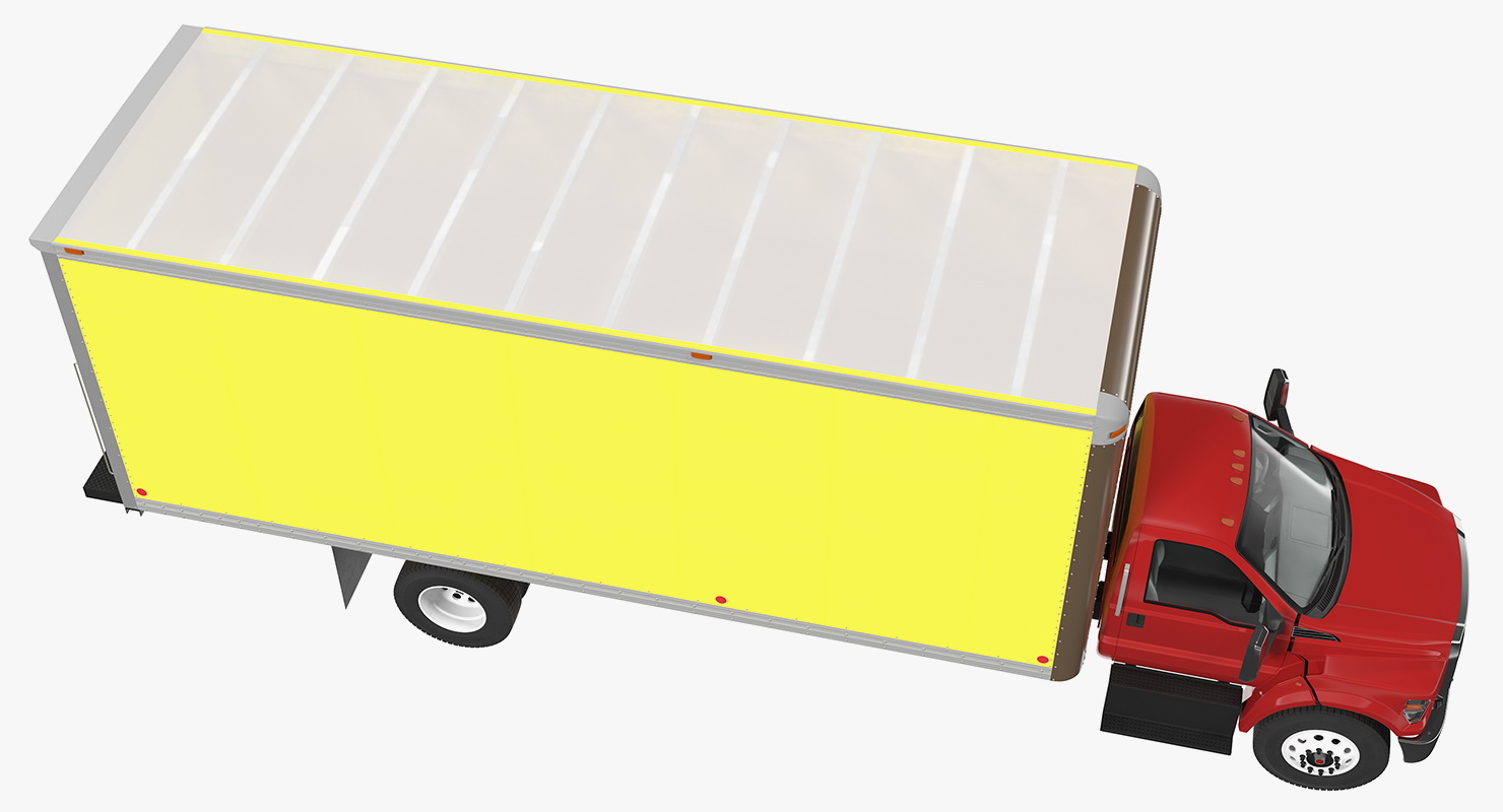 3D Straight Truck Generic Simple Interior model