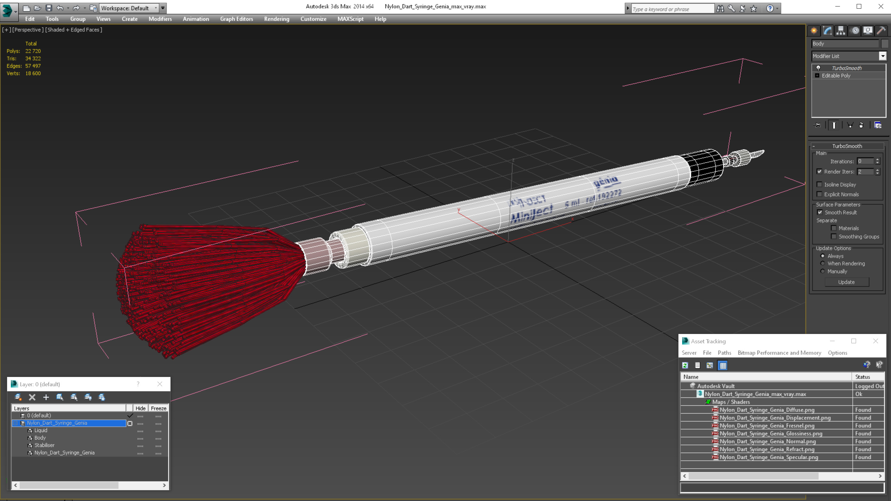 Nylon Dart Syringe Genia 3D model