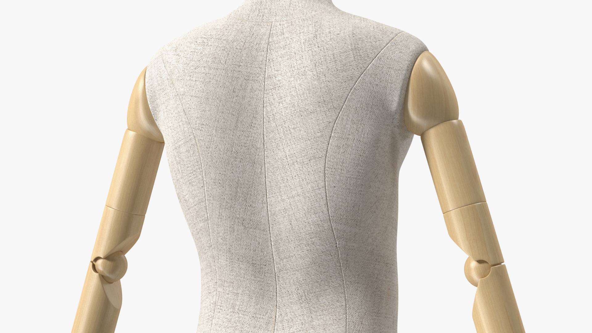 Male Flexible Half Body Mannequin Torso 3D model