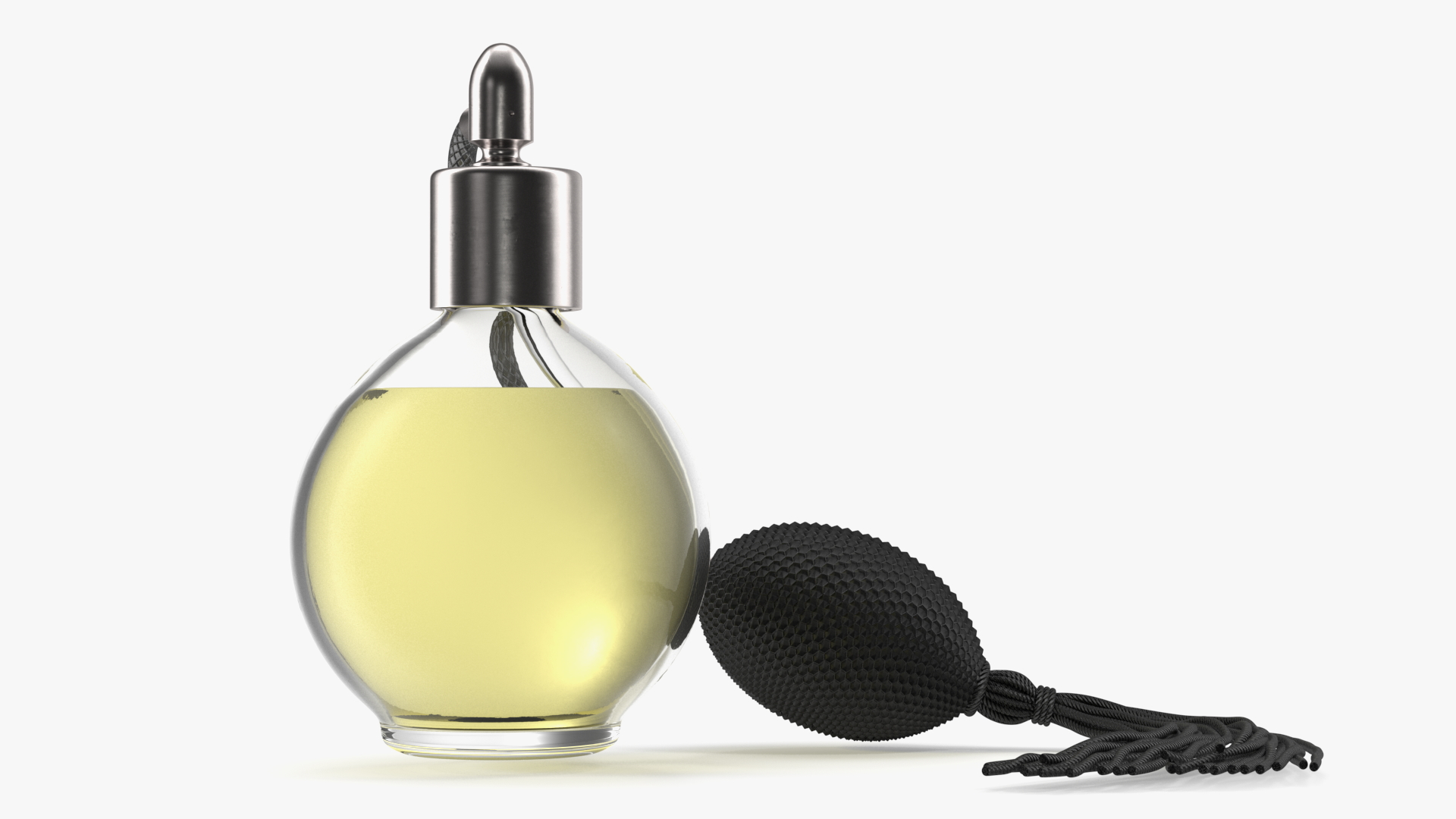 3D Perfume Bottle with Silver Hose Pump