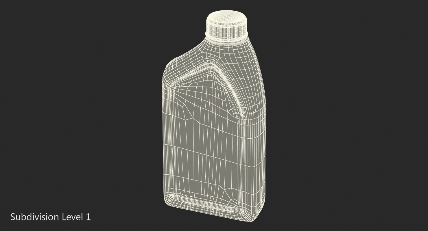 Bottle Car Oil 1L 3D