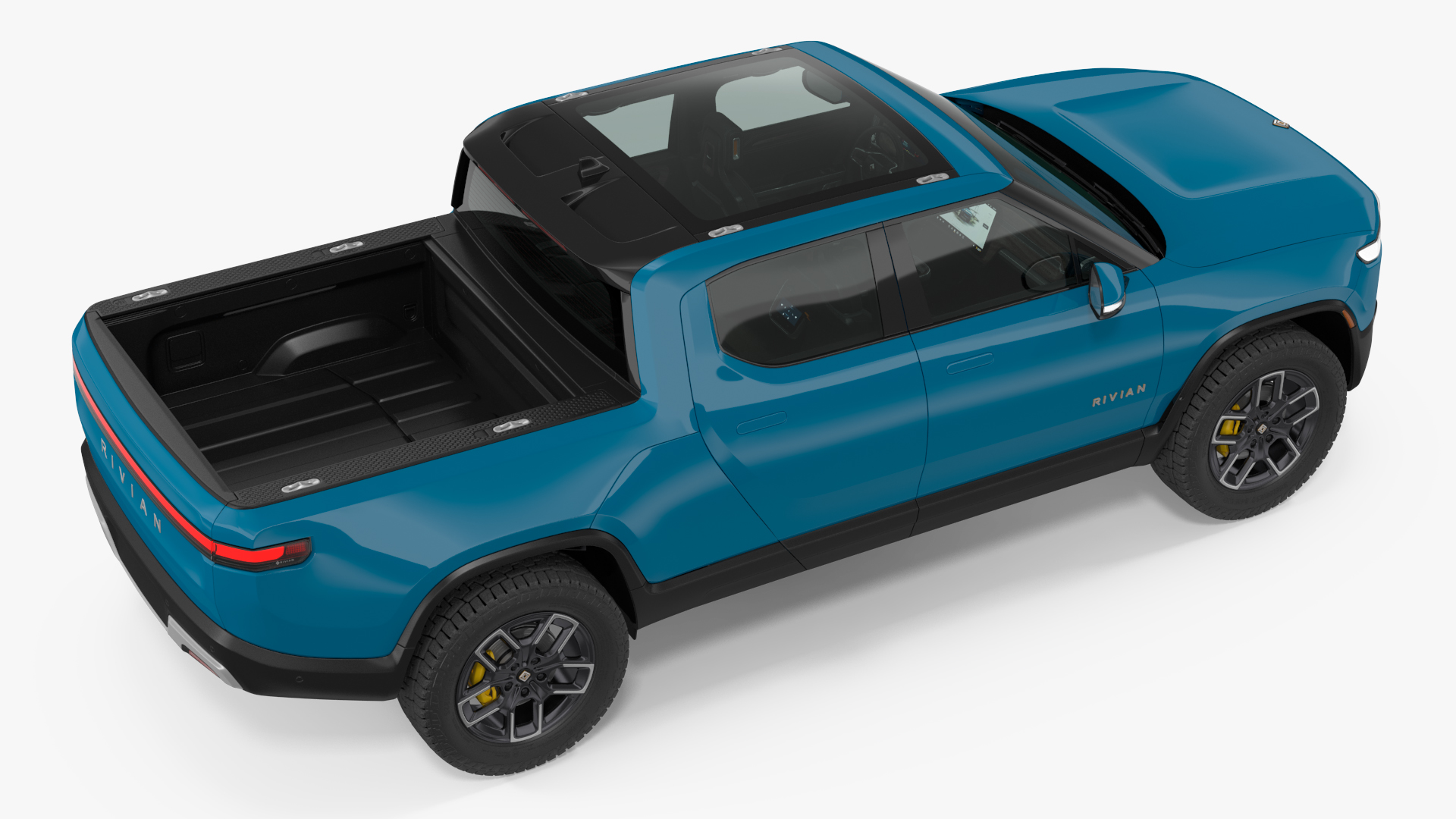 3D 2023 Rivian R1T EV Pickup Truck Blue