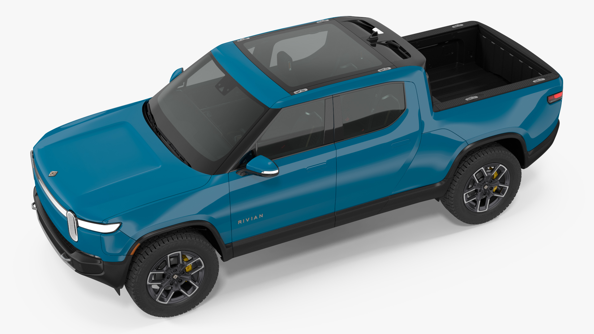 3D 2023 Rivian R1T EV Pickup Truck Blue