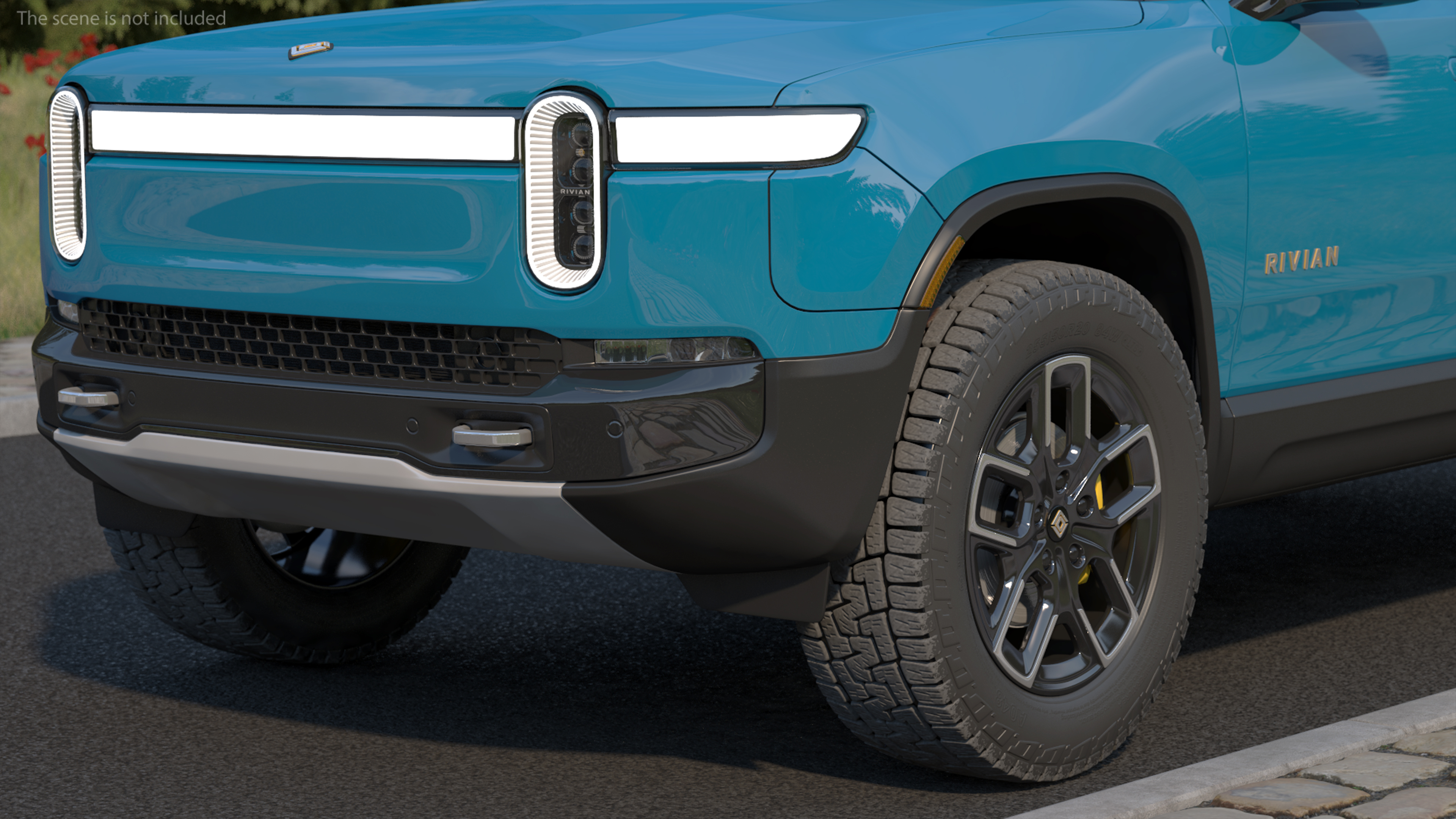 3D 2023 Rivian R1T EV Pickup Truck Blue