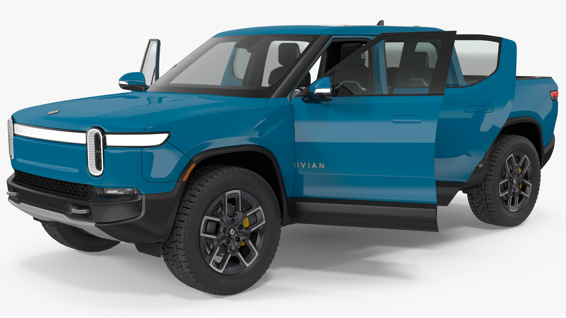 3D 2023 Rivian R1T EV Pickup Truck Blue