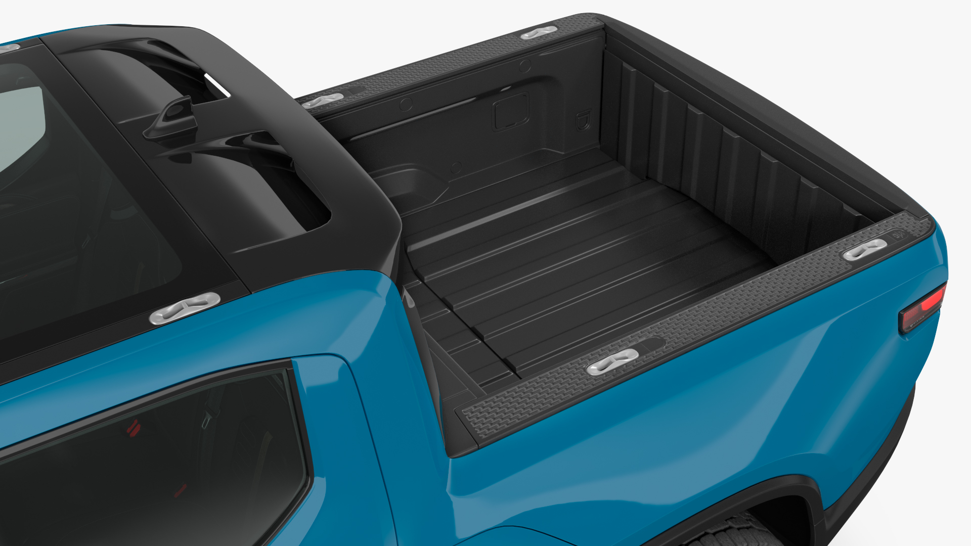 3D 2023 Rivian R1T EV Pickup Truck Blue