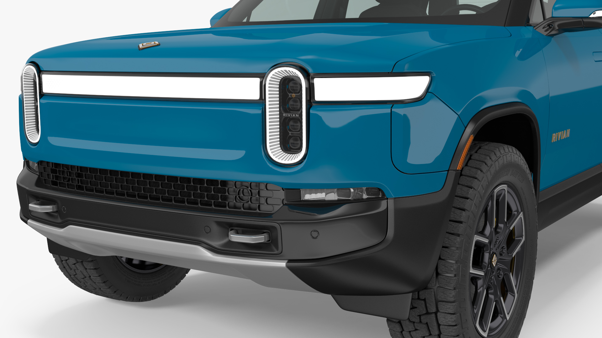 3D 2023 Rivian R1T EV Pickup Truck Blue