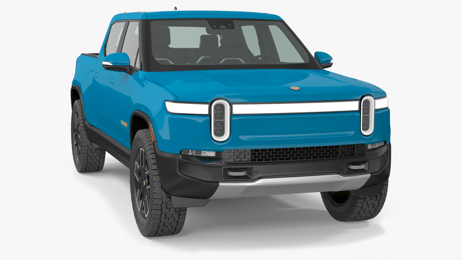 3D 2023 Rivian R1T EV Pickup Truck Blue