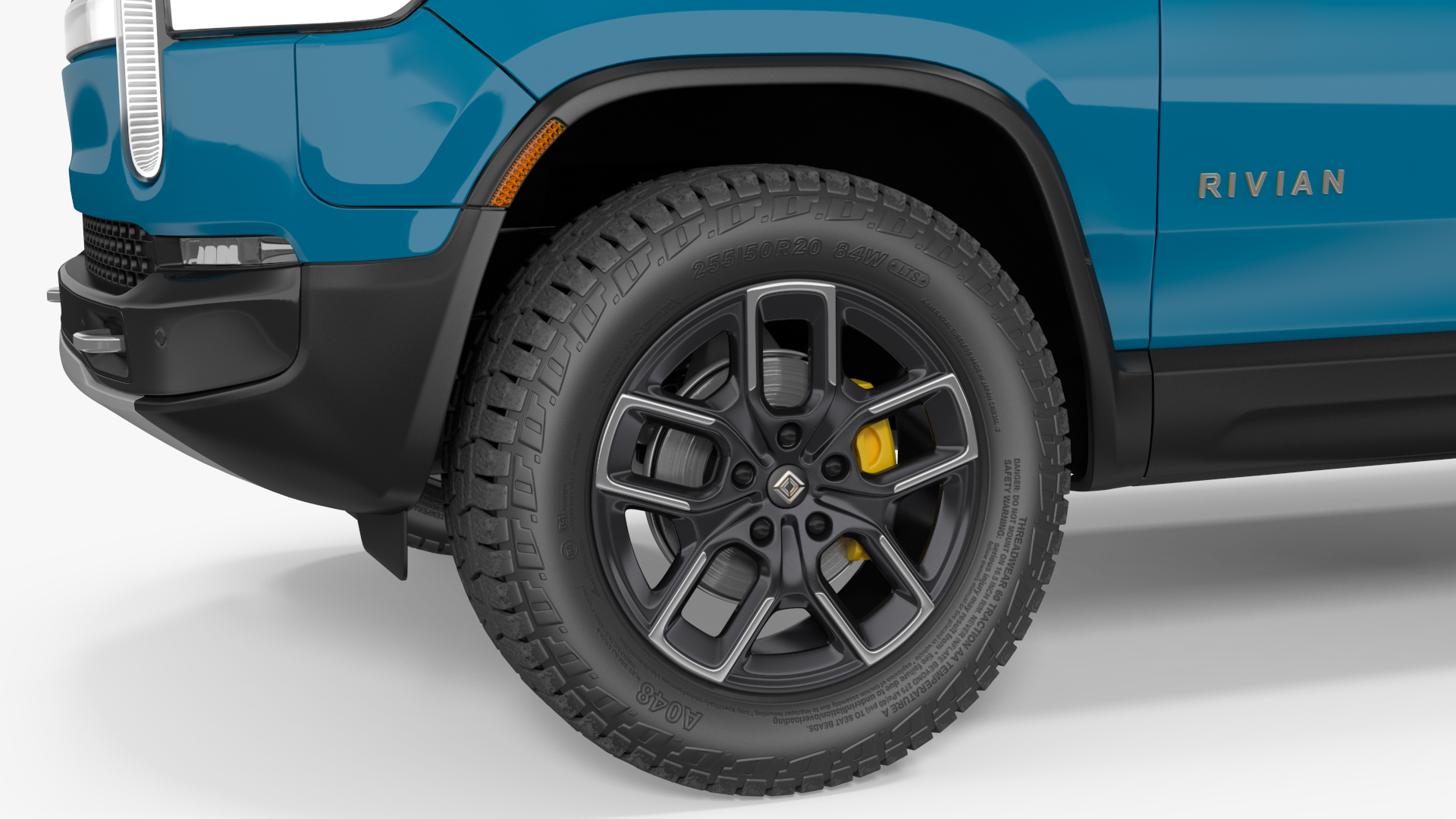 3D 2023 Rivian R1T EV Pickup Truck Blue