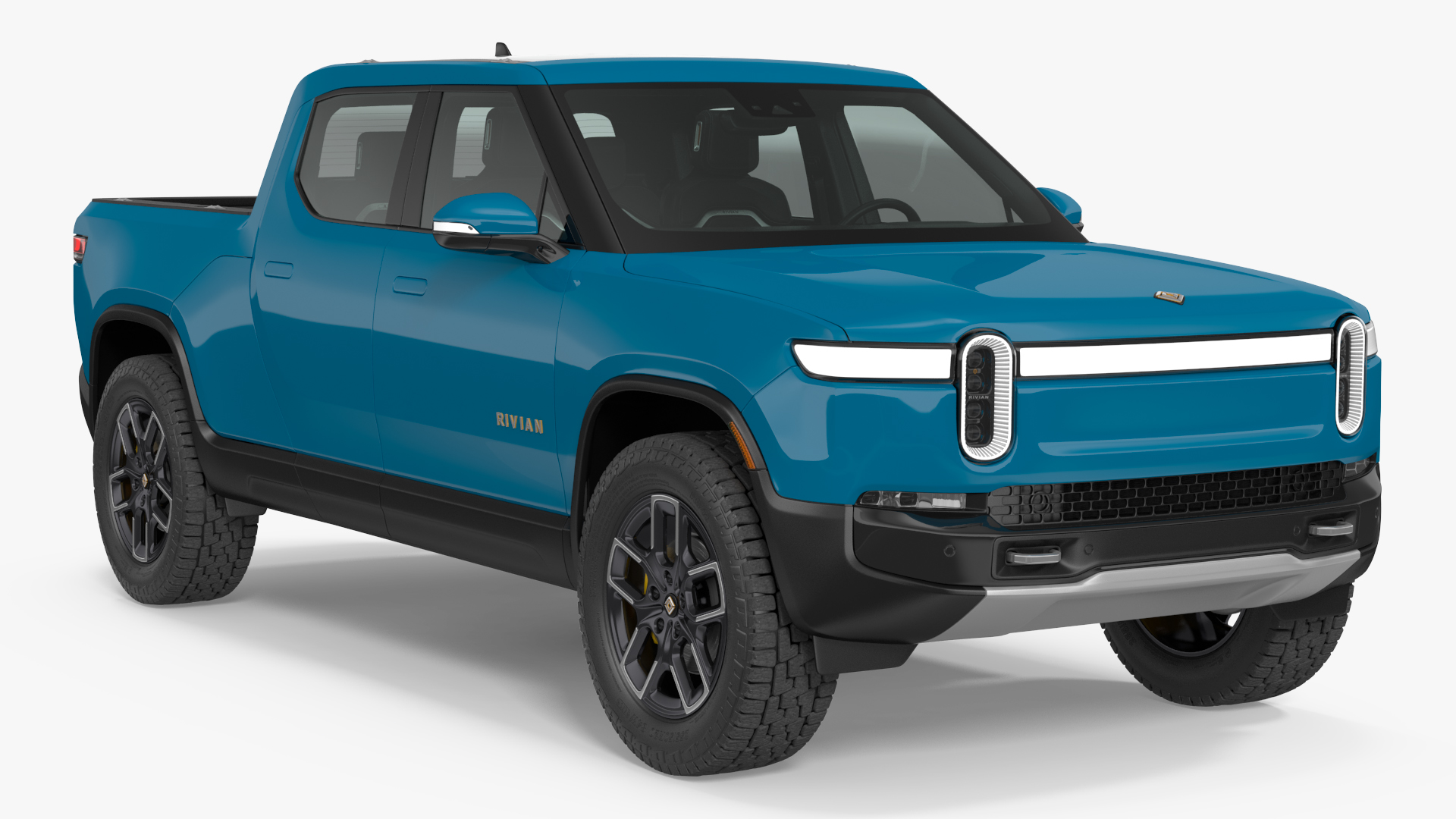 3D 2023 Rivian R1T EV Pickup Truck Blue