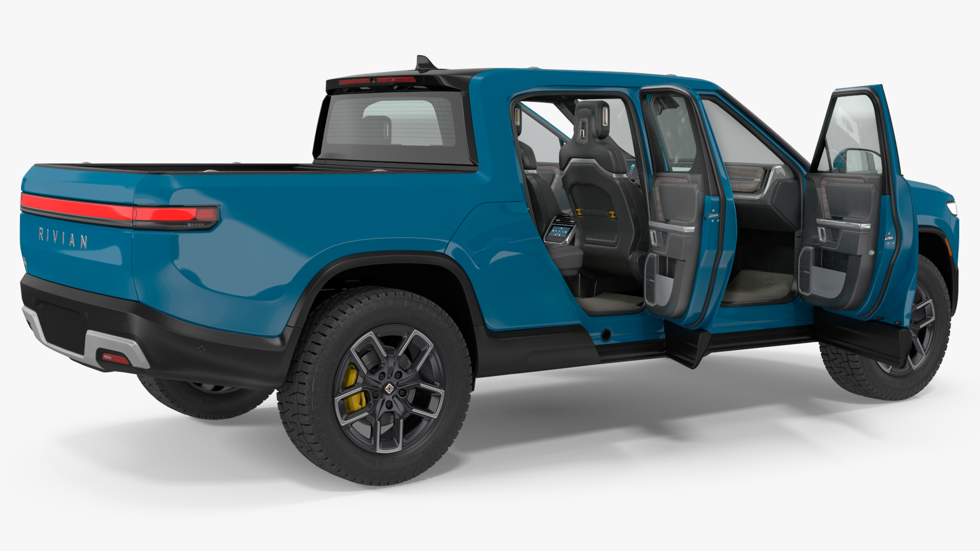 3D 2023 Rivian R1T EV Pickup Truck Blue