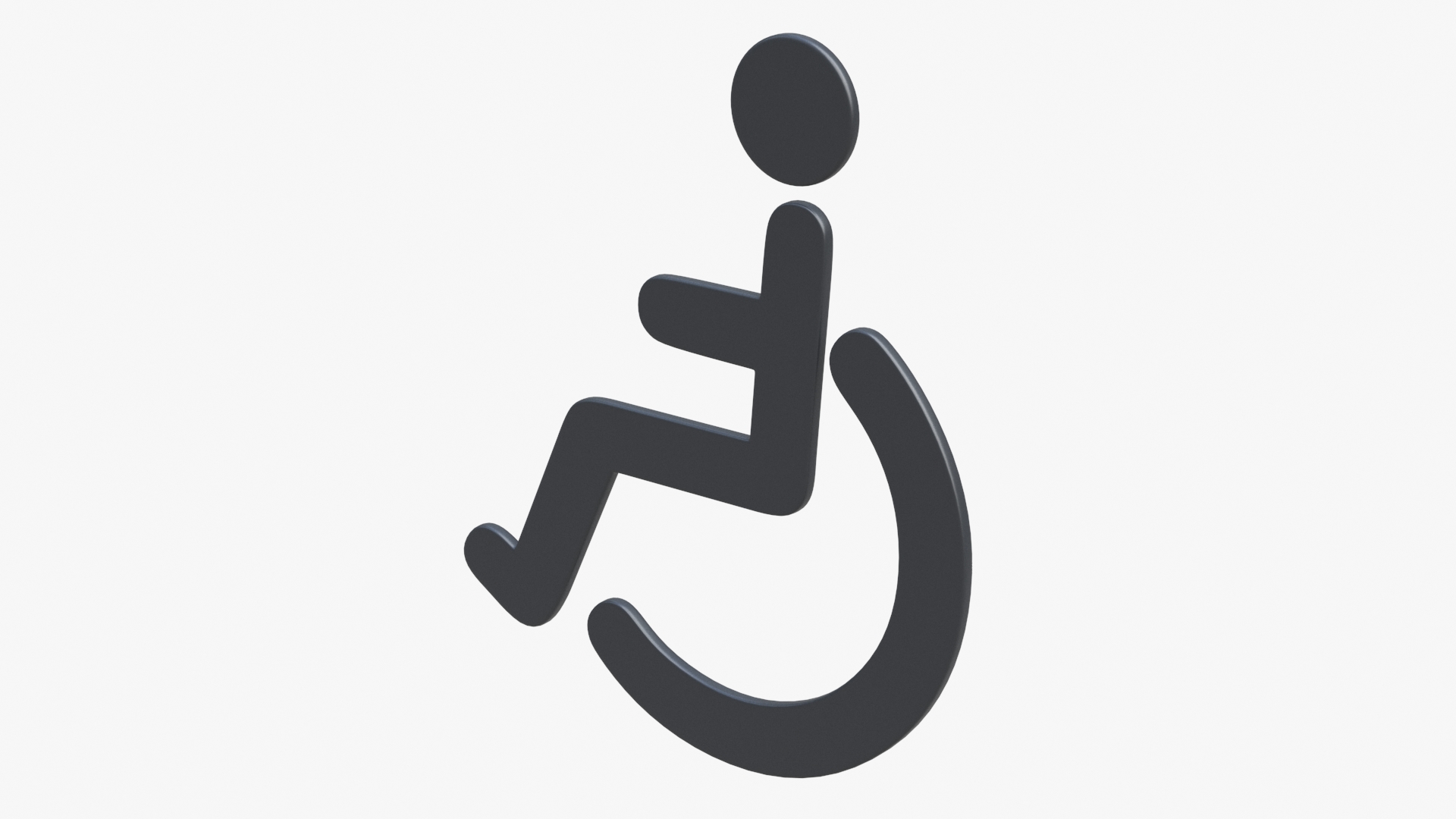 Disabled Person Symbol 3D