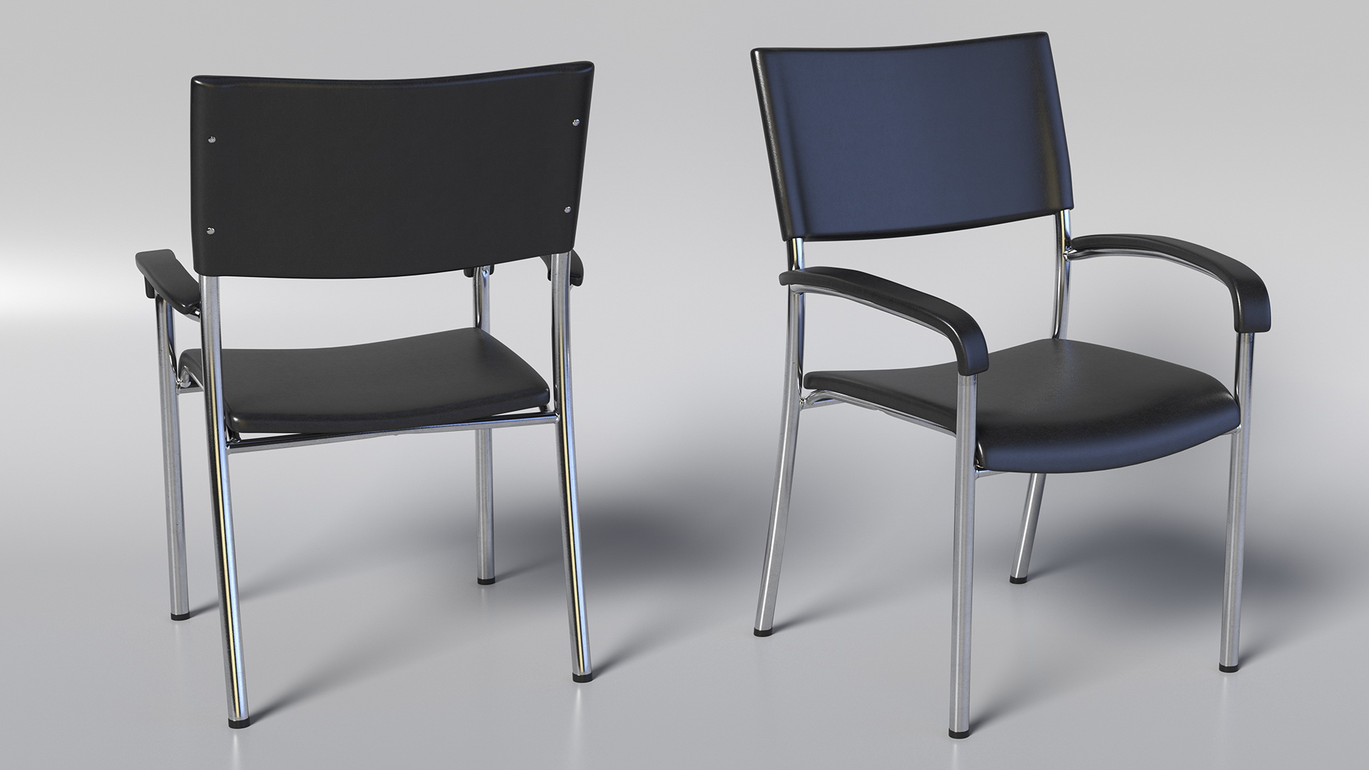 3D Office Steel Chair model