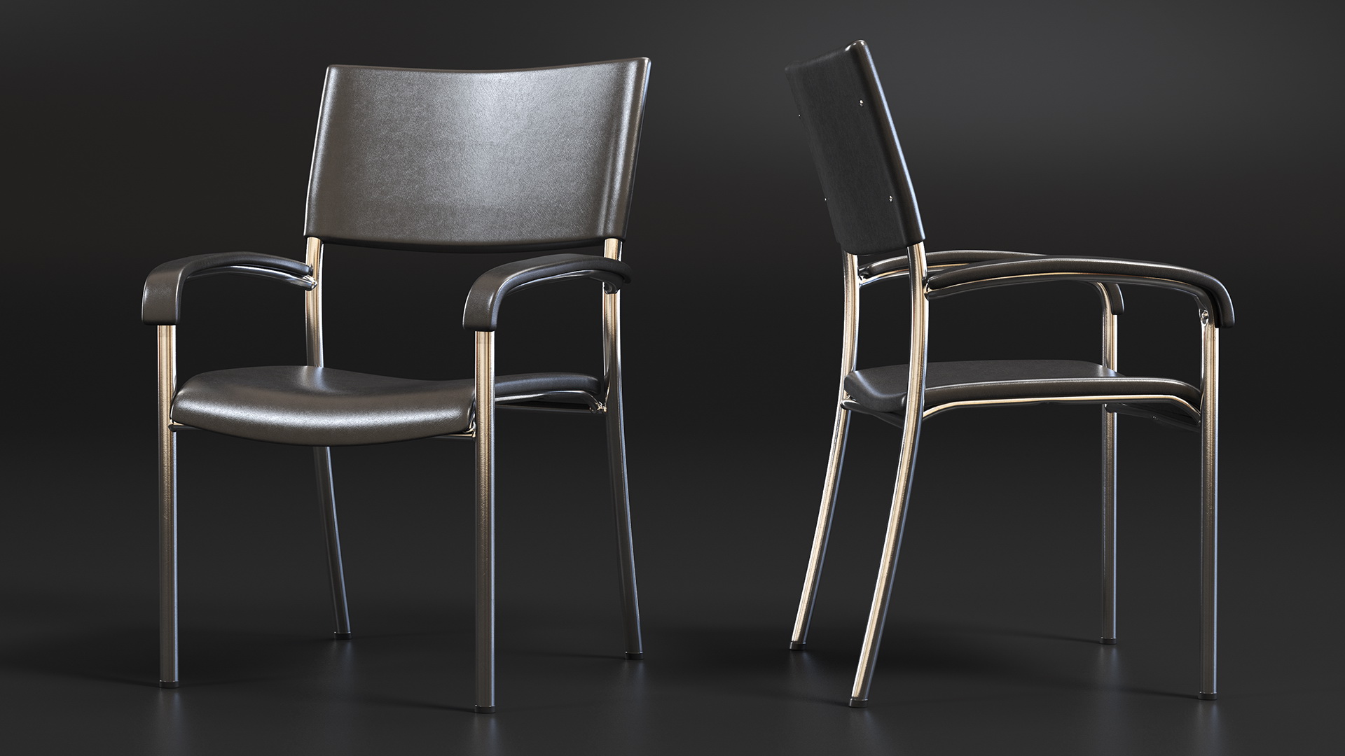 3D Office Steel Chair model