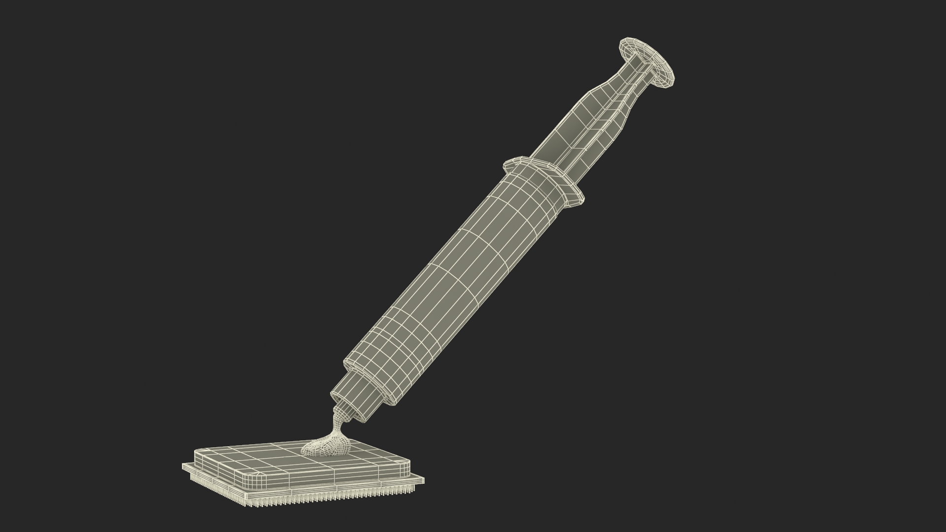 3D Thermal Paste Syringe on CPU model