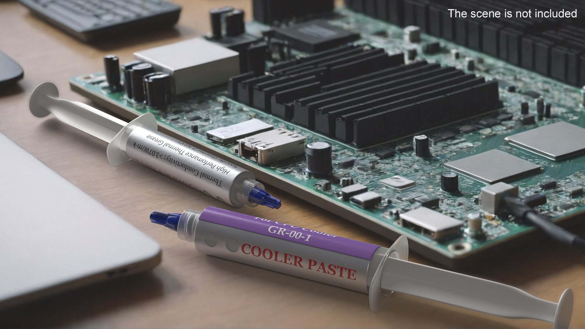 3D Thermal Paste Syringe on CPU model