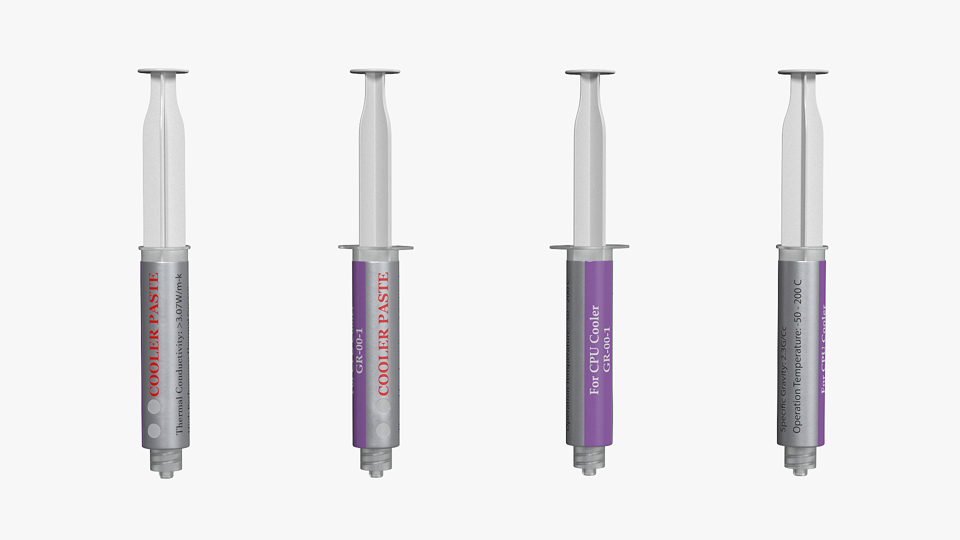 3D Thermal Paste Syringe on CPU model