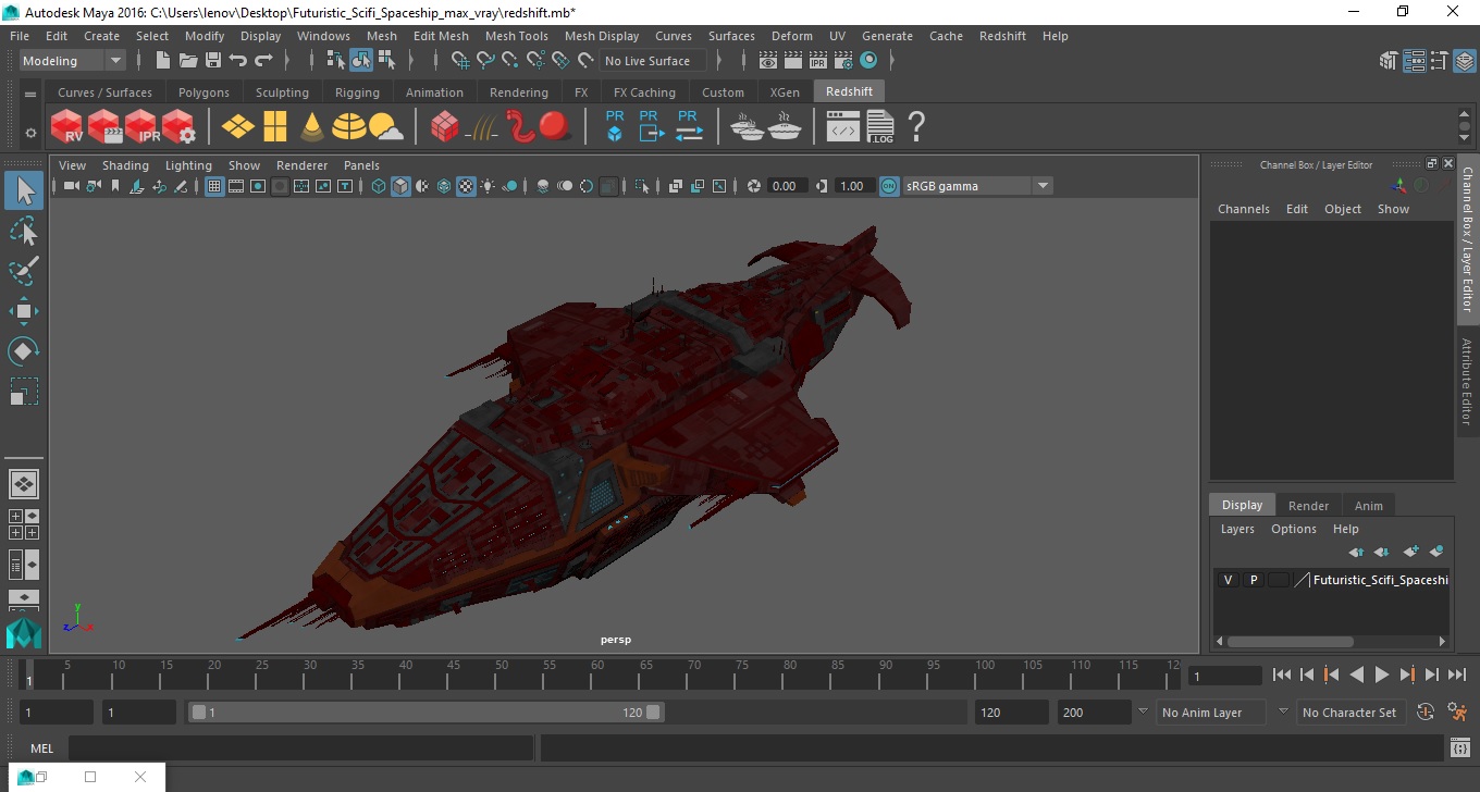 3D Futuristic Scifi Spaceship