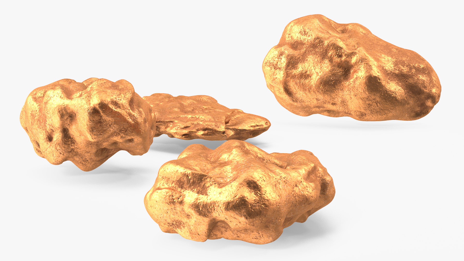 3D model Metallic Copper Small Minerals