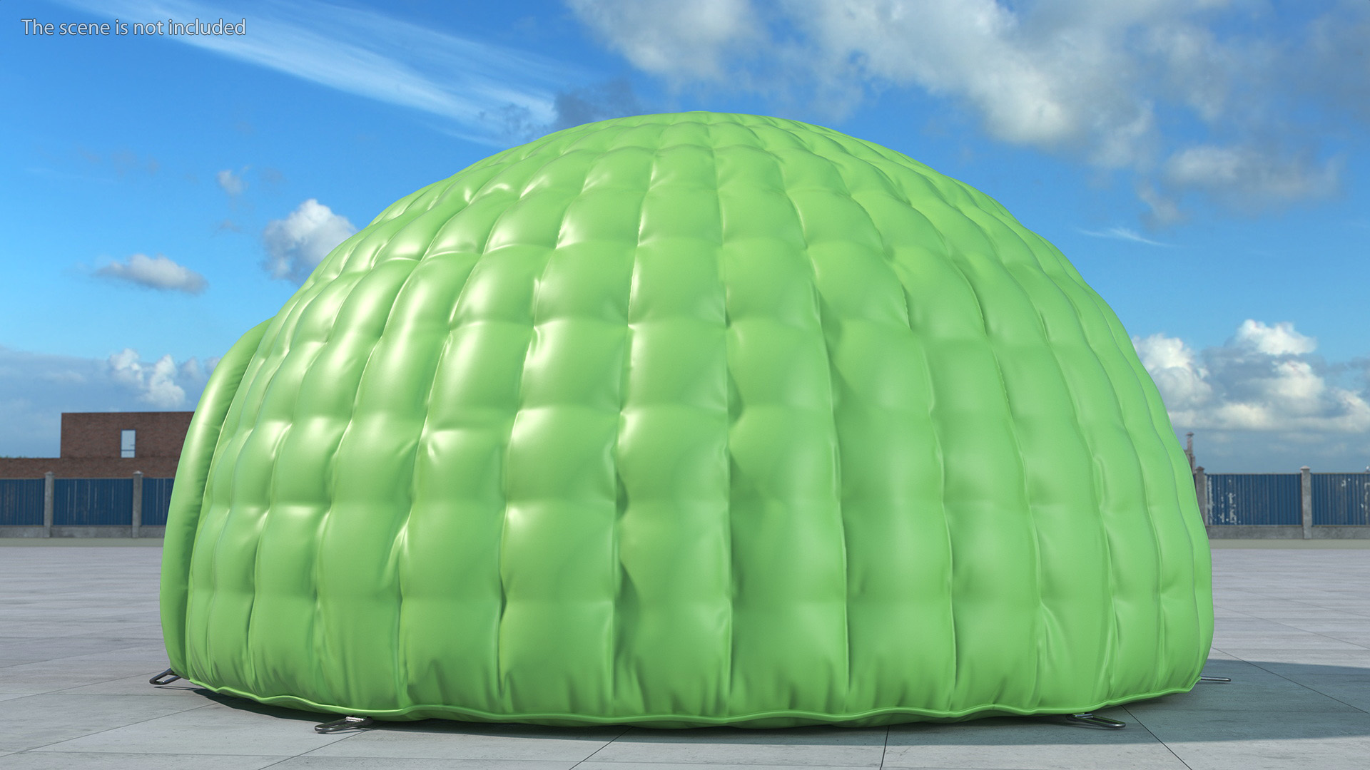 Inflatable Dome Shelter Green 3D model