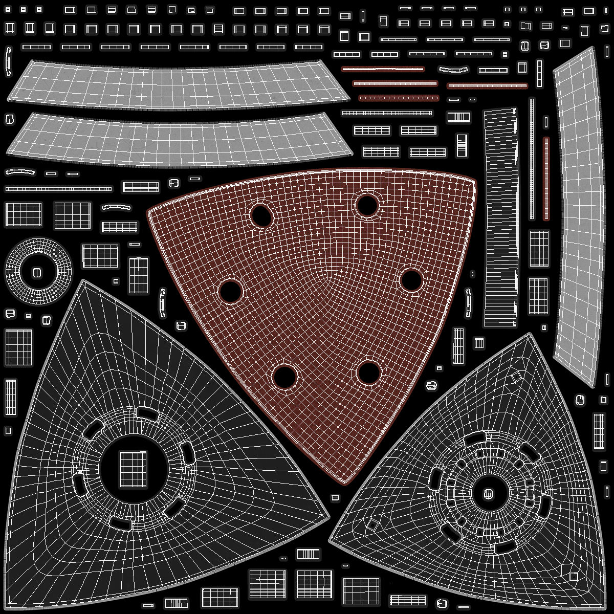 Delta Sanding Pad 3D