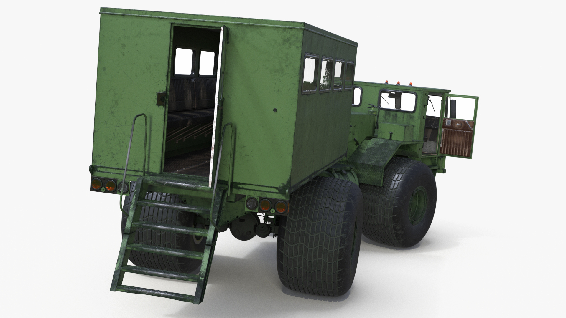 All-terrain Passenger Truck Rigged 3D model