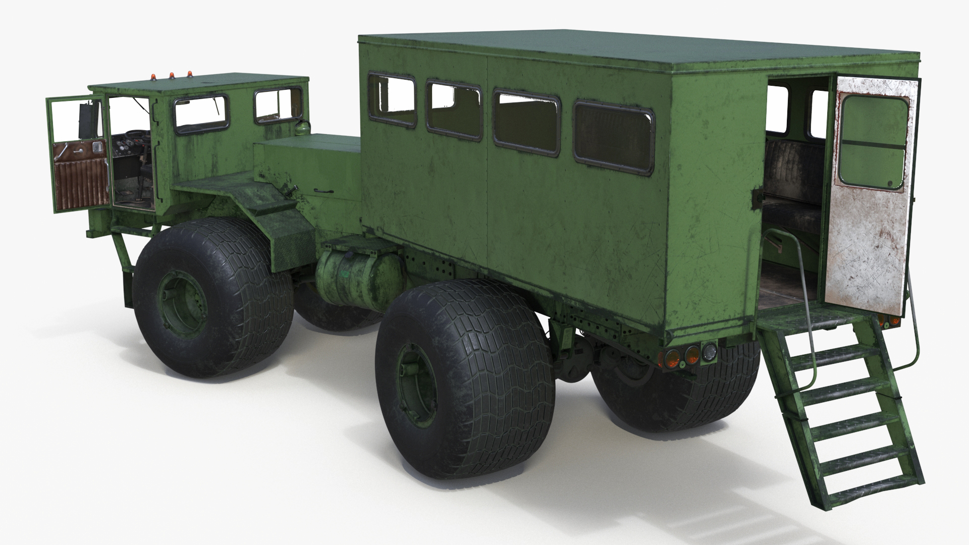 All-terrain Passenger Truck Rigged 3D model