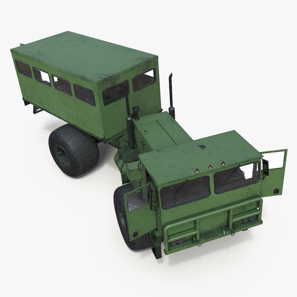 All-terrain Passenger Truck Rigged 3D model