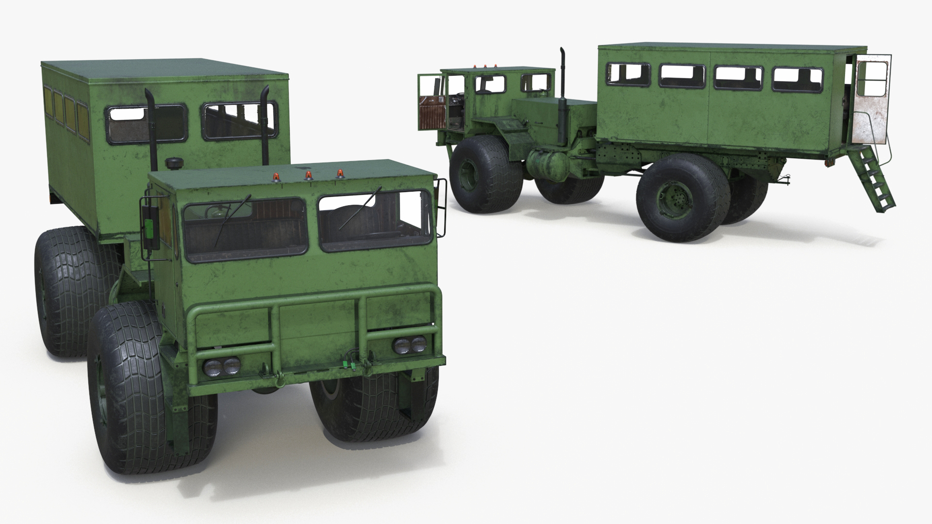 All-terrain Passenger Truck Rigged 3D model