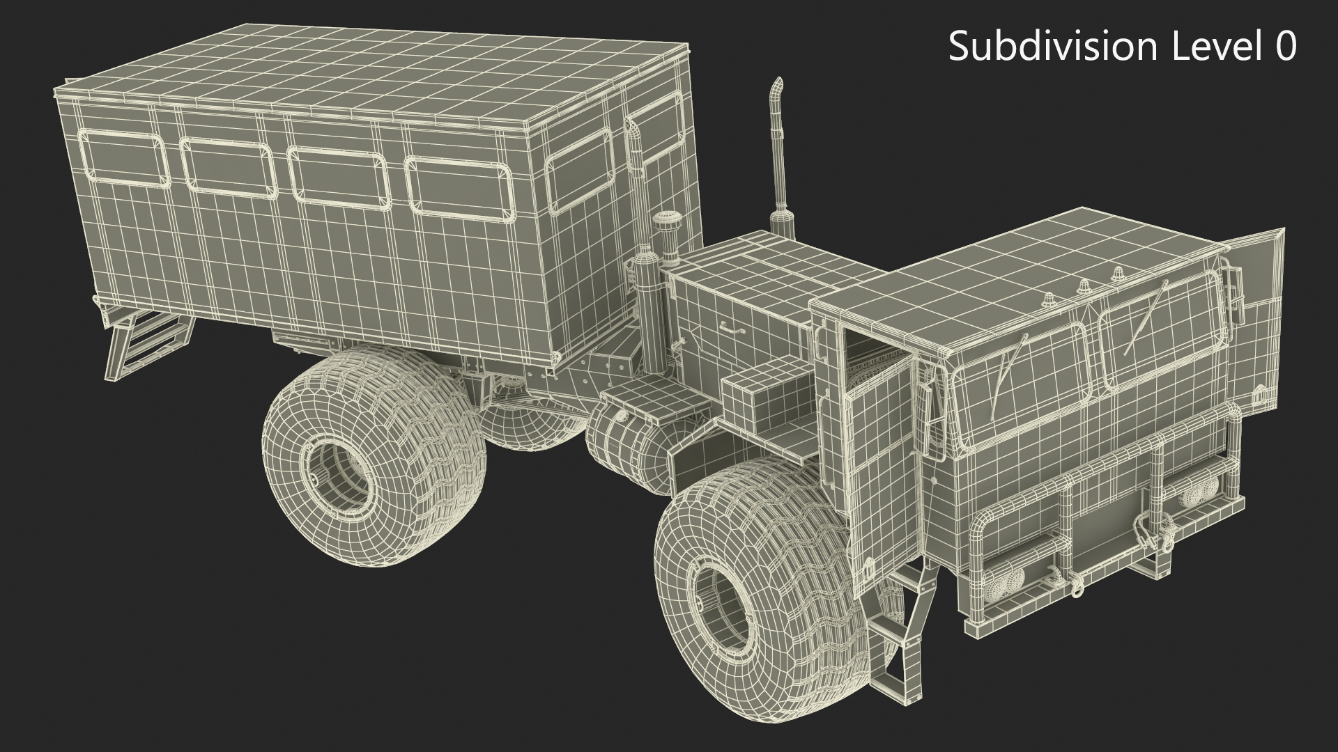 All-terrain Passenger Truck Rigged 3D model