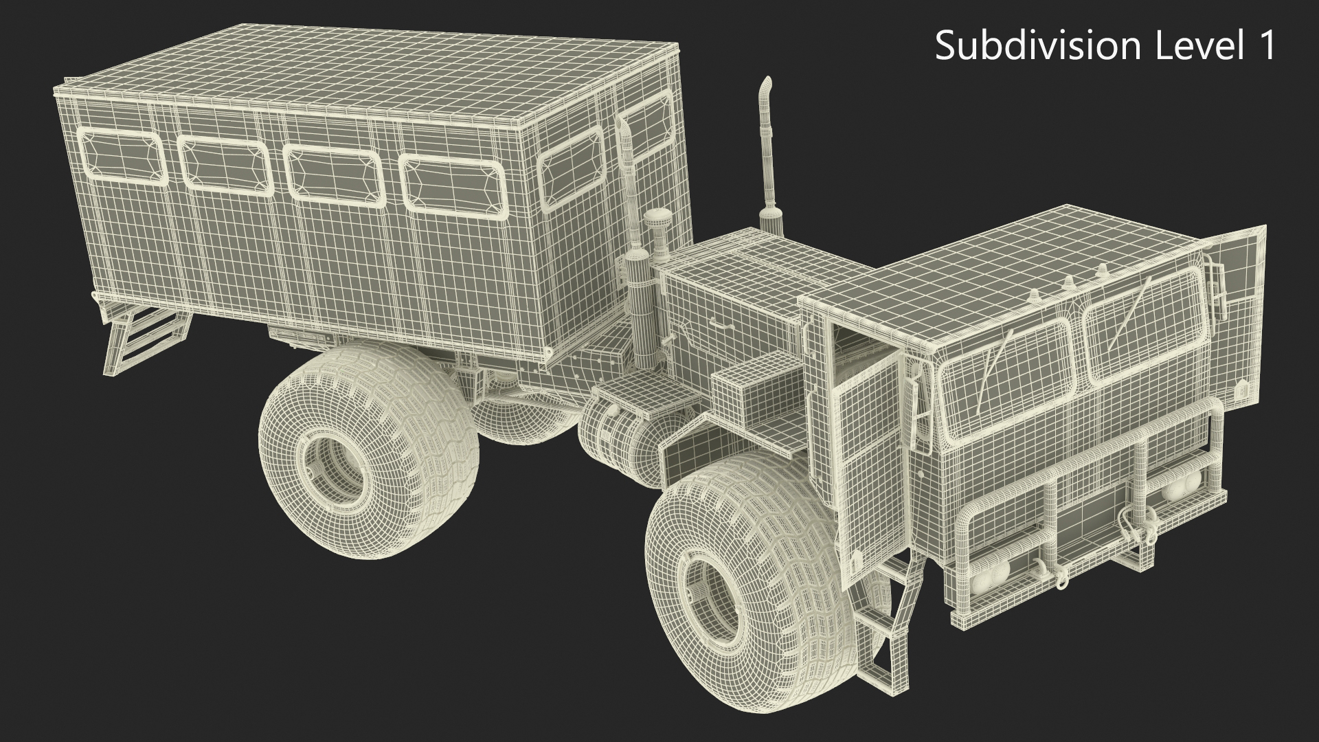 All-terrain Passenger Truck Rigged 3D model