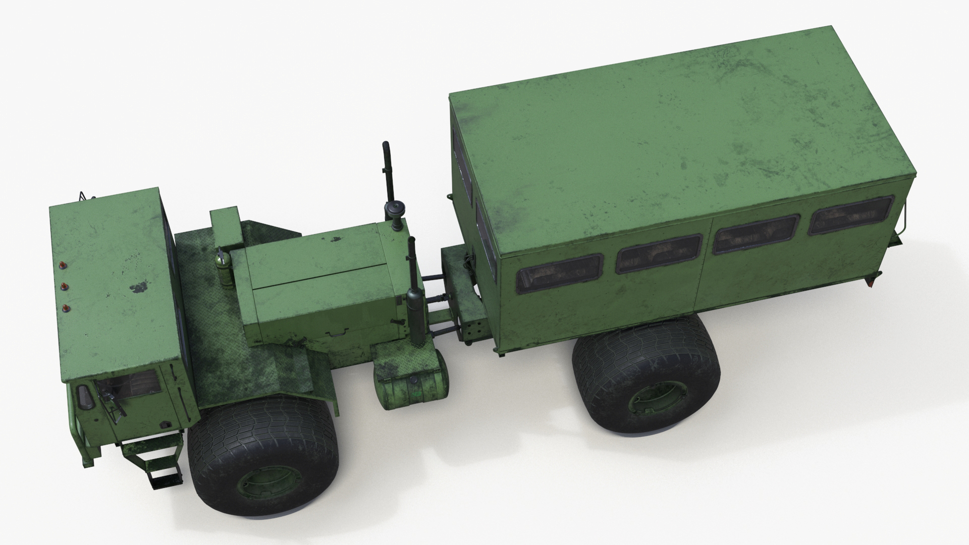 All-terrain Passenger Truck Rigged 3D model