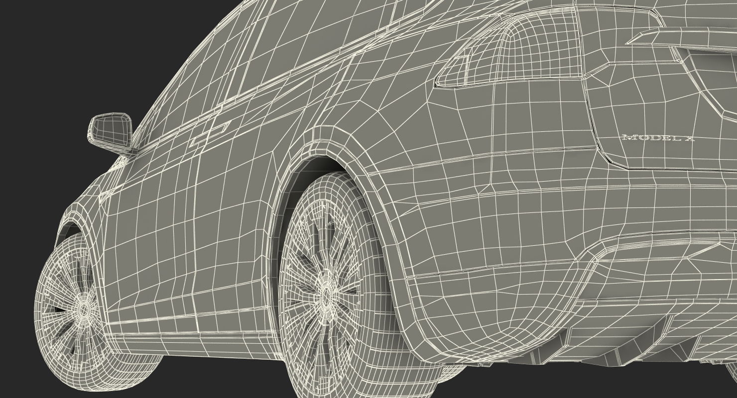 3D Tesla Model X P90D 2017 model