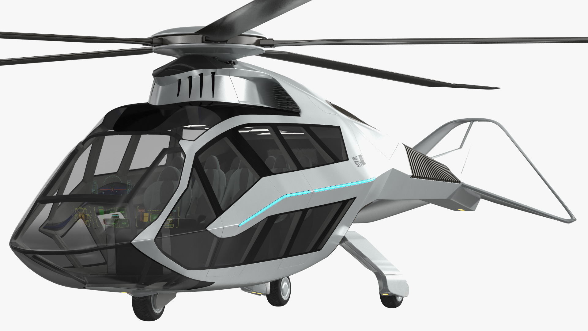 Futuristic Helicopter Concept 3D model