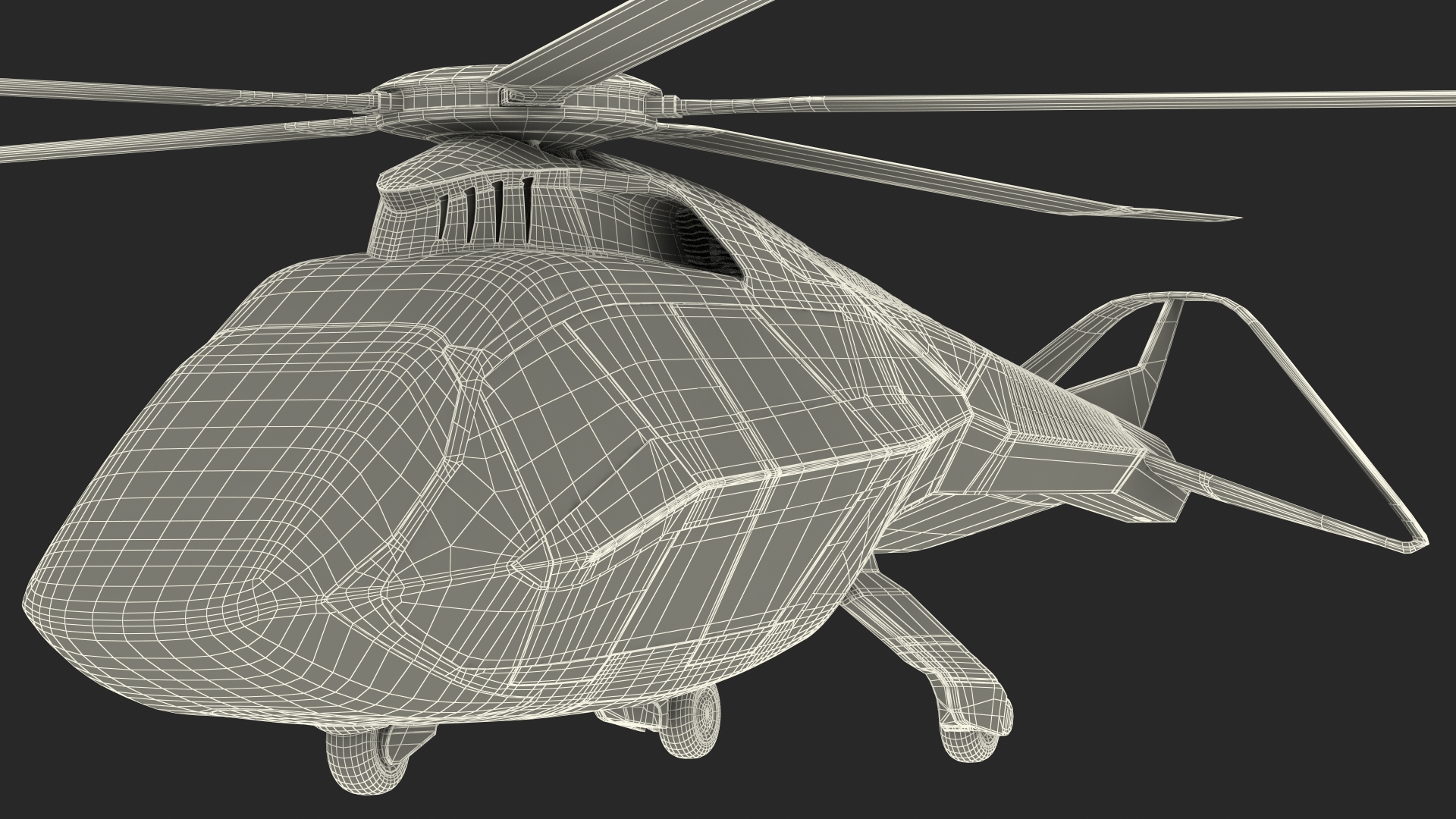 Futuristic Helicopter Concept 3D model