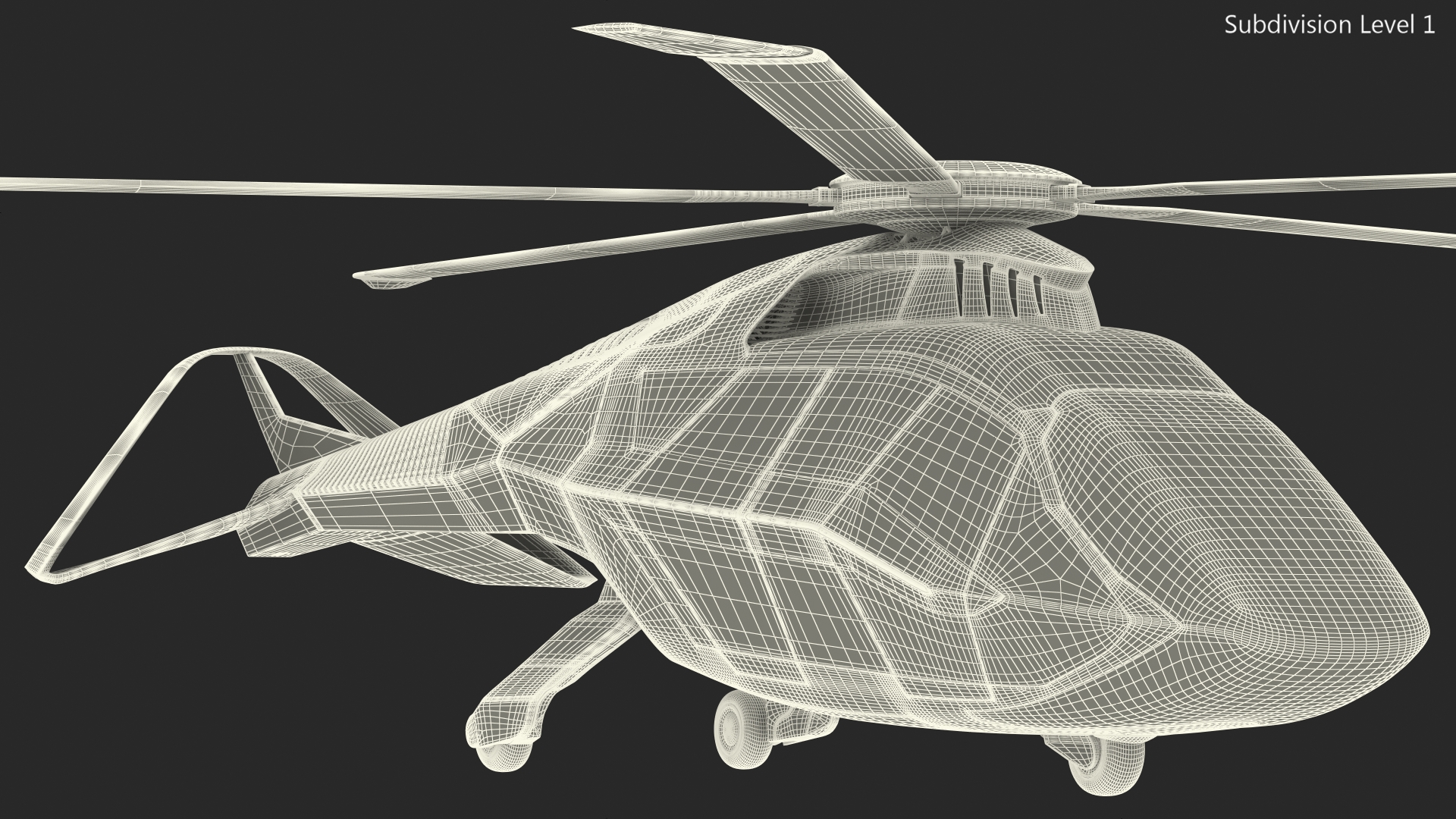 Futuristic Helicopter Concept 3D model